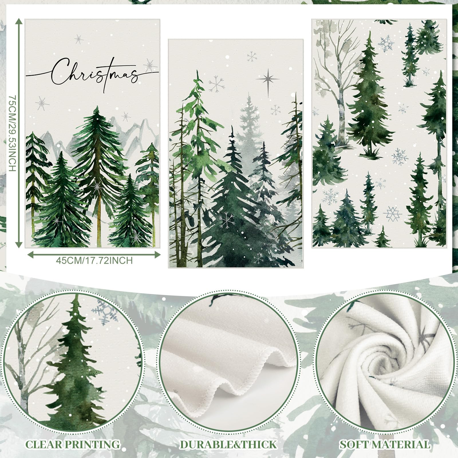 Juego de 7 cortinas de ducha de Navidad, color rosa y verde, con diseño de árbol de Navidad, cortina de ducha impermeable con alfombra antideslizante, toallas, tapa de inodoro, tapete de 5