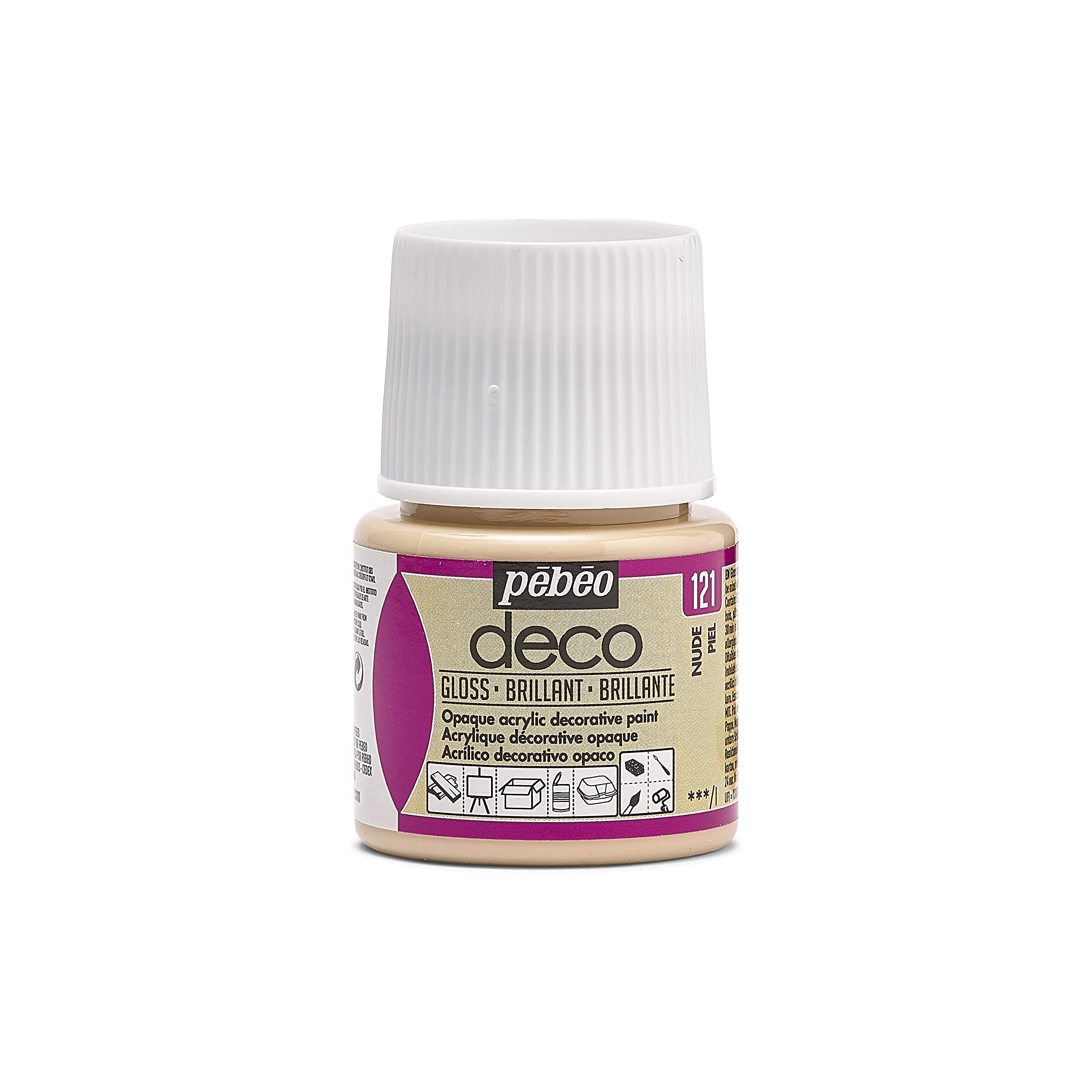 PEBEO 92121 45ml Deco Br, Acrylic, Nude, 7 x 4.5 x 4.5 cm