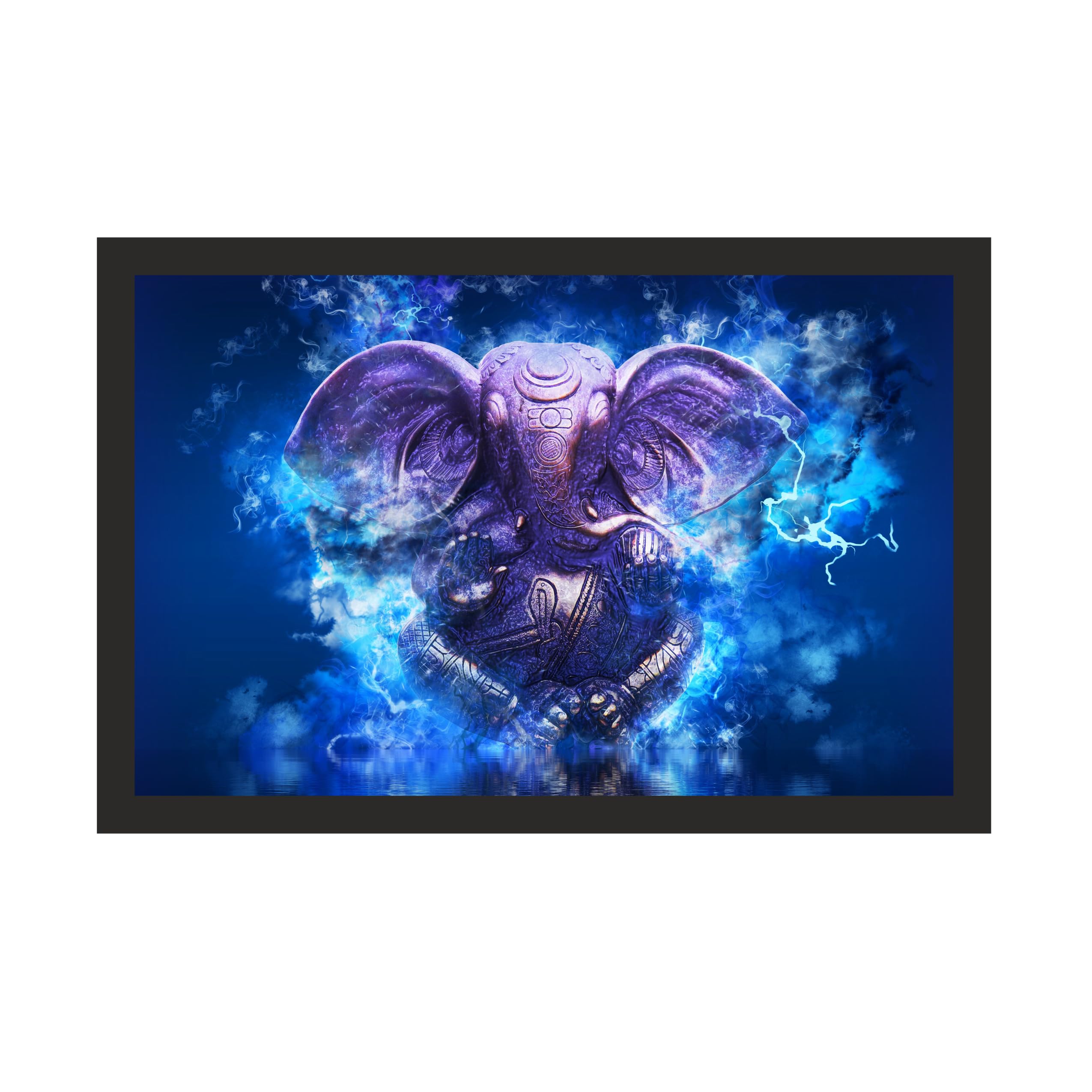 Electric Ganesha Aura: 24x36 Landscape