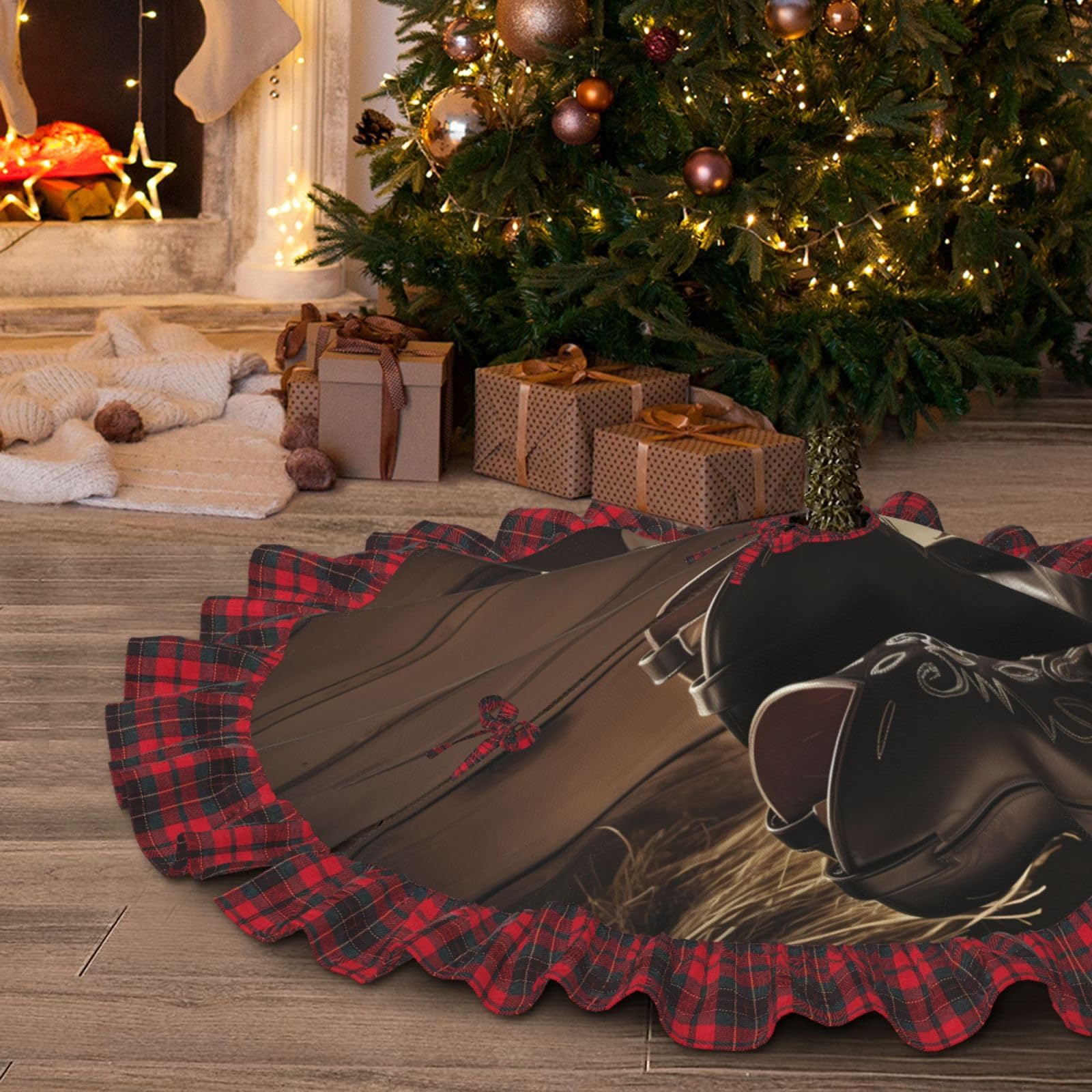 Jupe de sapin de Noël imperméable pour protéger le salon pendant les fêtes