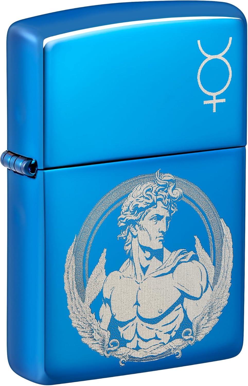 Zippo Lighter, Metal, High Polish Blue, Standard Size