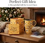 Ceramic Mug Porcelain Coffee Mug Tall Coffee Cup with Lid, Handle and Gift Box Latte Mug, 17oz. Bee