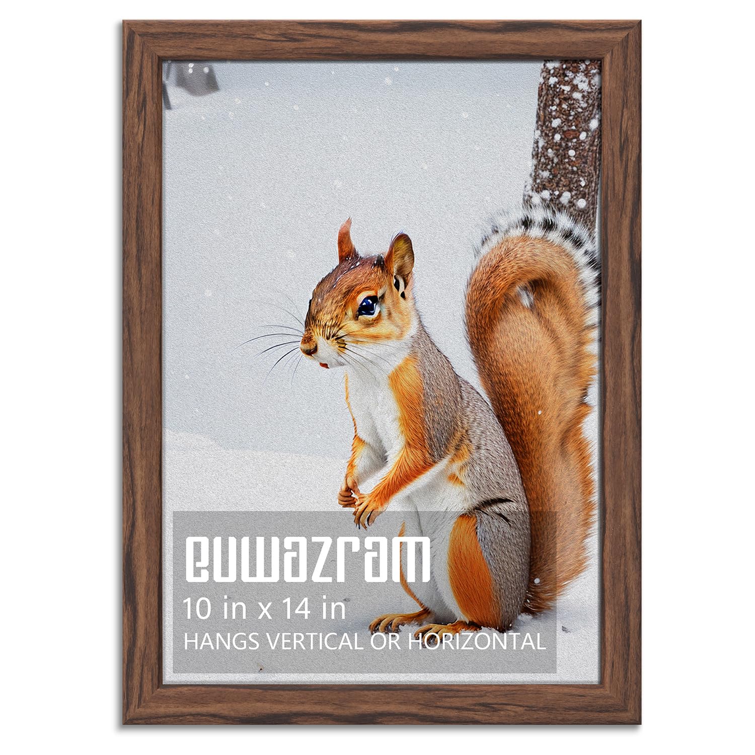 euwazram Rustic Walnut 10x14 Frame