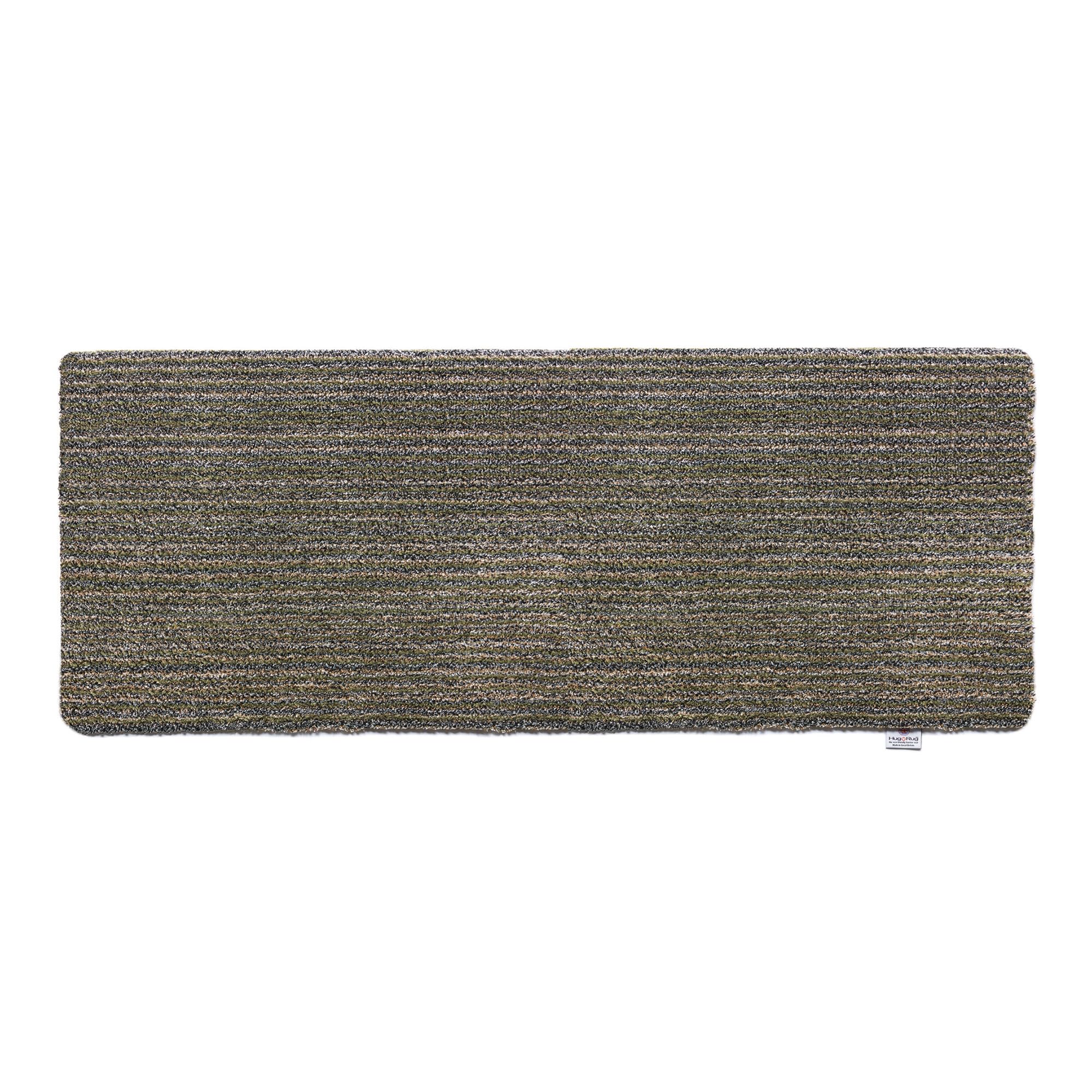 HUG RUG Washable Dirt Trapper Door Mat Kitchen Hallway Doorway, Made in the UK, Plains Candy Sage 65X150