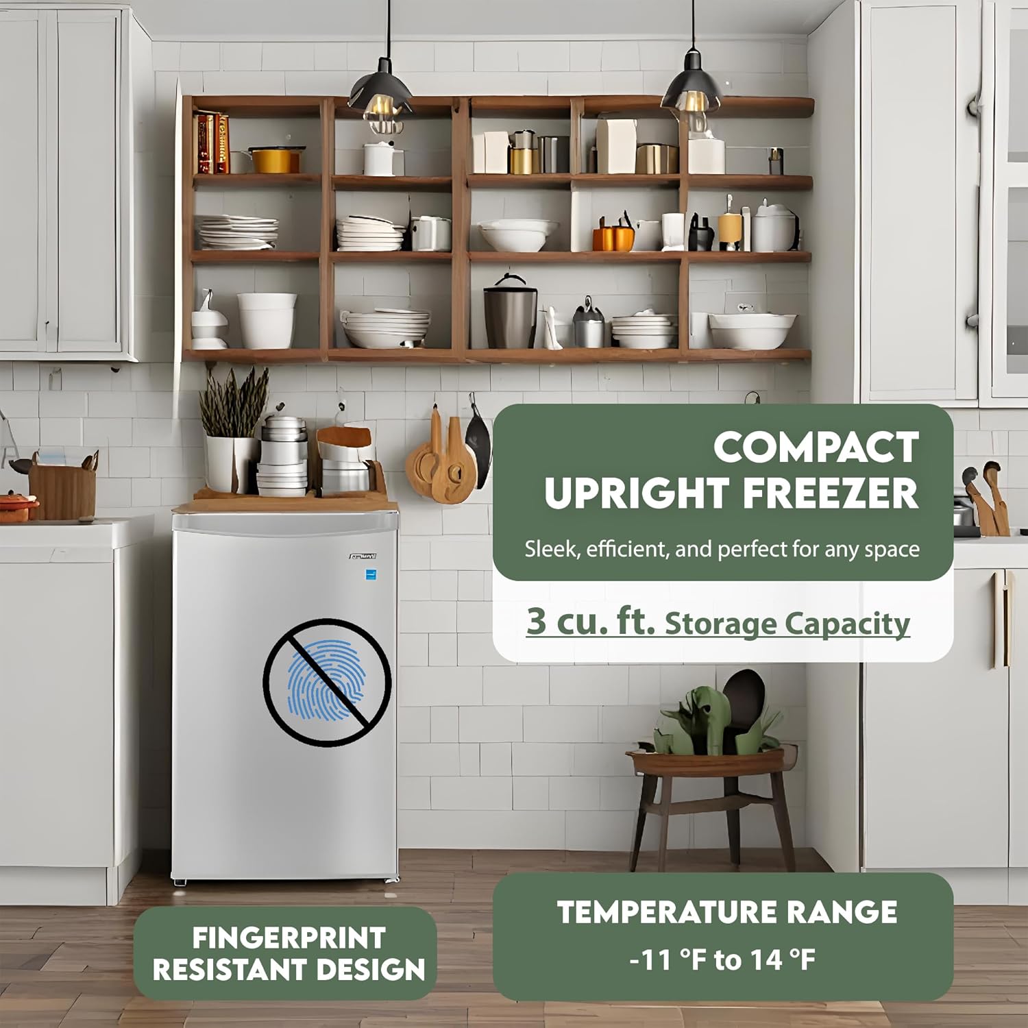 Conserv 3cf Compact Garage Ready Upright Freezer REVERSIBLE DOOR Freestanding 110V