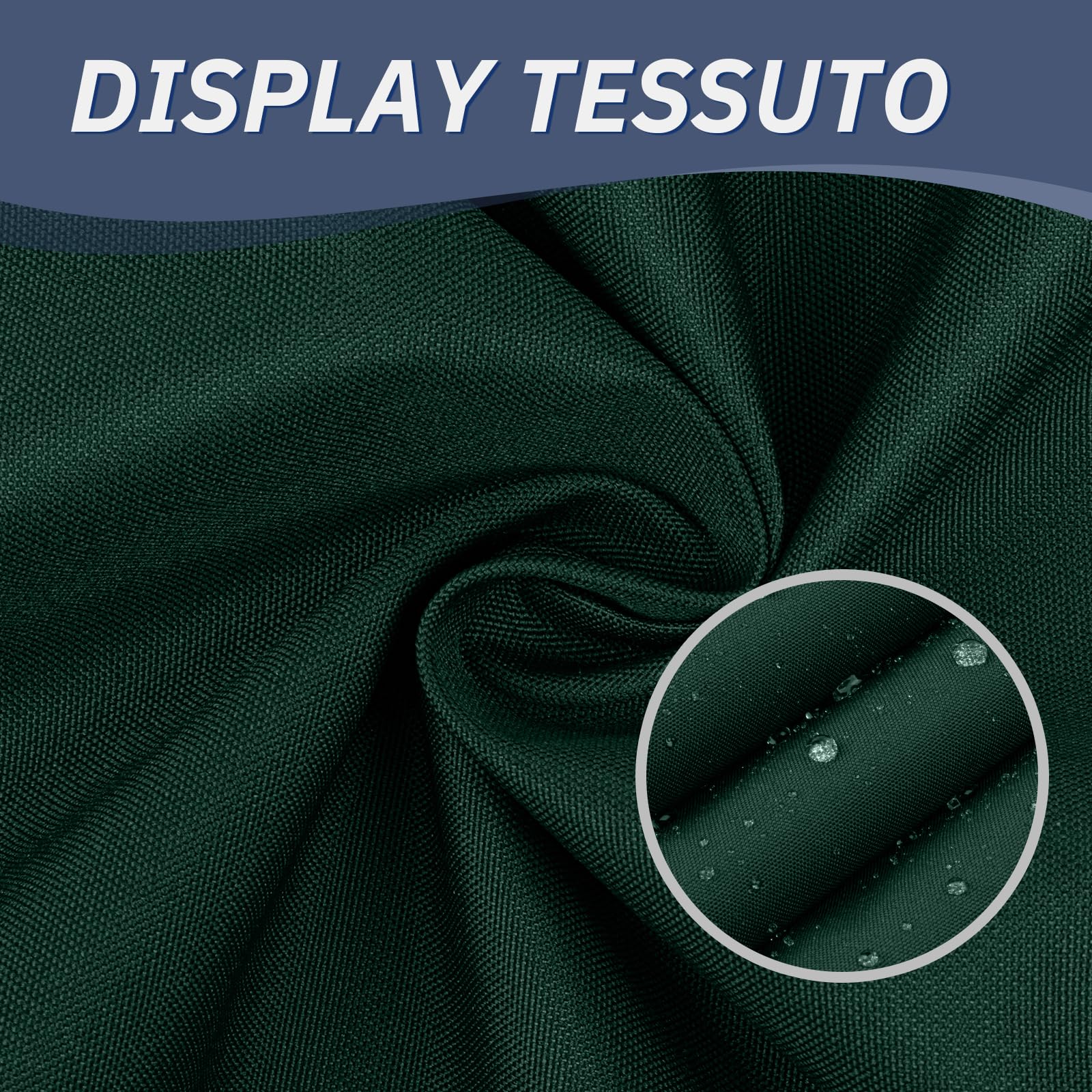 HENG FENG Frangivisto Balcone 0.9x8m, PES Impermeabile Copri ringhiera Balcone, UV-Resistente, Protezione della Privacy, con Cinghie, Verde