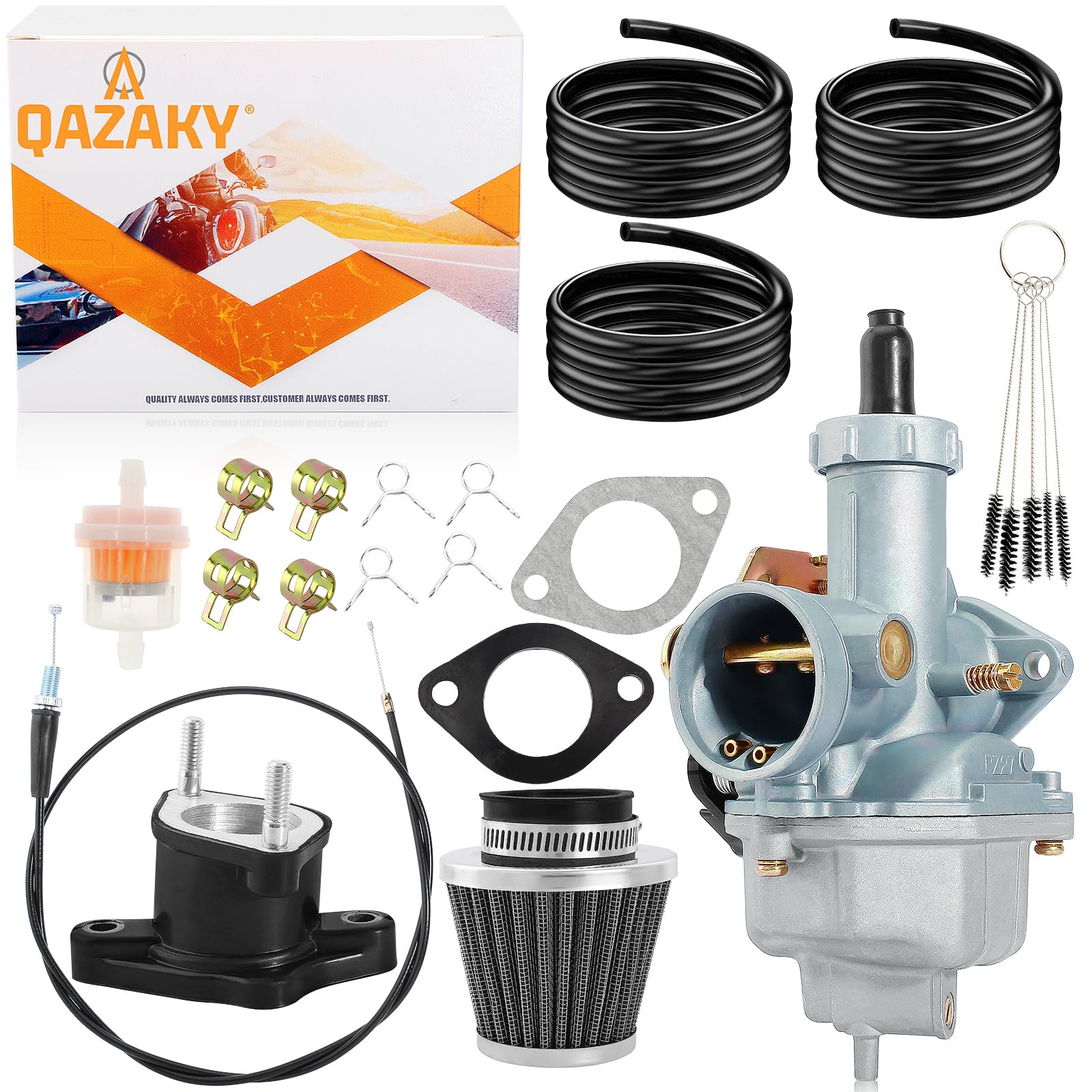 PZ27 Carburetor for 125cc 150cc 200cc 250cc 4-stroke Engine CG ATV Go Kart Pit Dirt Bike Zongshen Lifan Taotao Sunl Buyang Coolsport Kazuma Chinese Cable Choke Carb 27mm