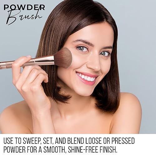 Miniatura 2 de Profusion Cosmetics Magnetix Core Collection - Juego de brochas de maquillaje de fibra sintética y natural prémium para un aspecto impecable,