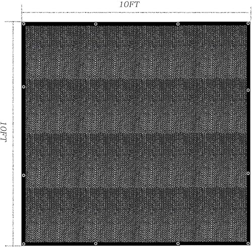 Miniatura 5 de Smartelf - Pantalla para bloquear el sol, de tela, para invernadero, filtro resistente a rayos UV, malla de lona, borde con cinta y arandelas, negra
