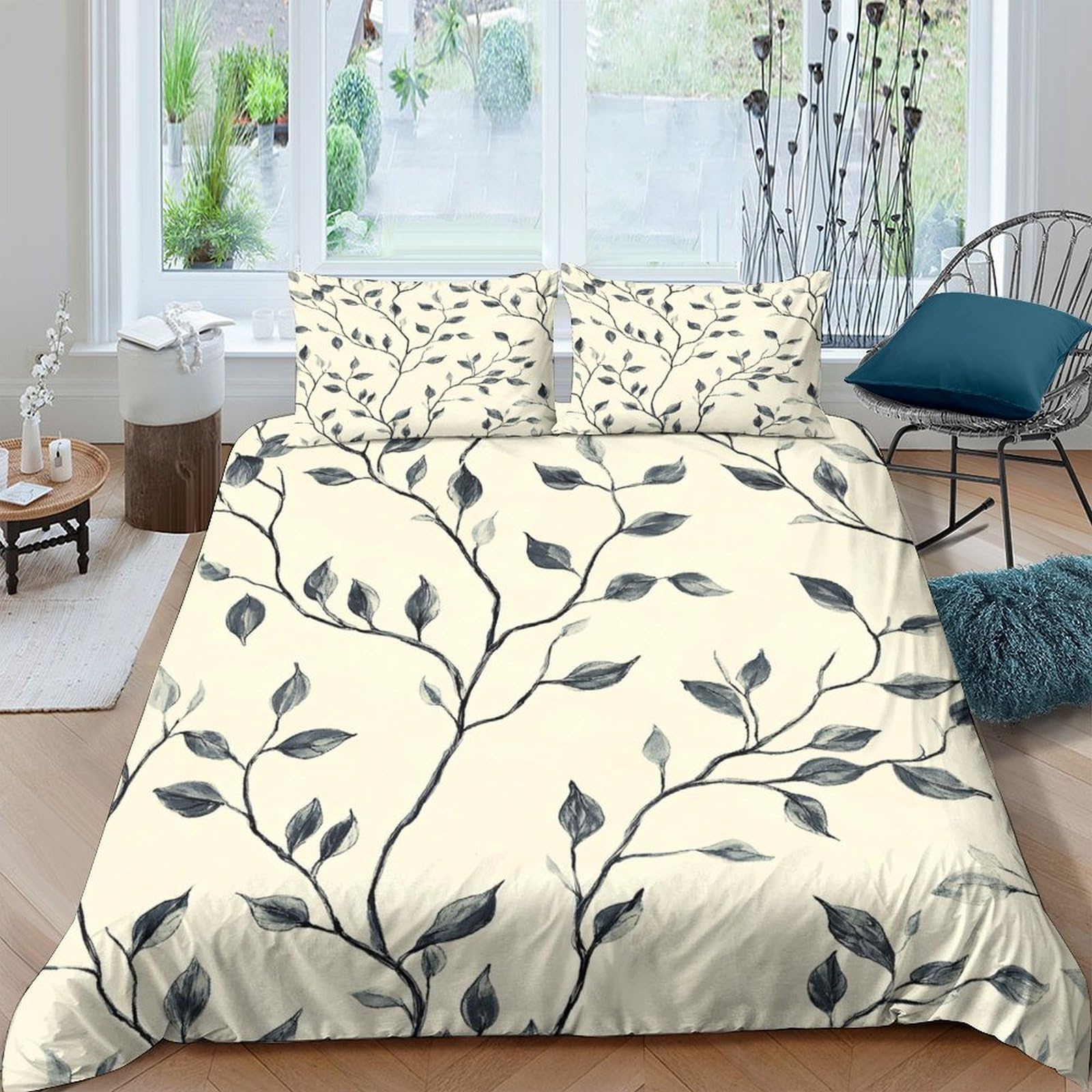 Guía de Viaje de Laponia Funda de Edredón Impresión 3D Juego de 3 Piezas Suave Cierre de Incluye Fundas de Almohada Antialérgica Funda Edredon for Adultos Super King（260x220cm）