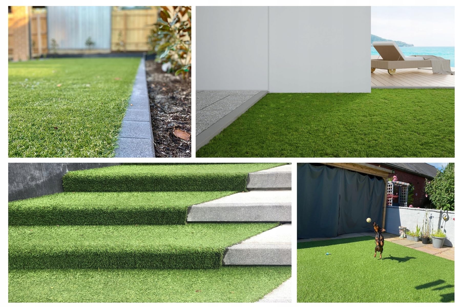 Kunstrasen AIMSLEY 21mm 300x500 cm Kunstrasen für Balkon, Terrasse, Garten, Poolbereich, weich Wasserdurchlässig Grün Artificial Grass, Outdoor Kunstrasen Rollrasen mit Meterware, Rasenteppich