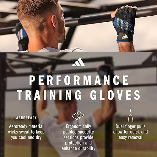 Miniatura 3 de adidas Performance Weightlifting Gloves, Fingerless Aeroready Workout Gloves