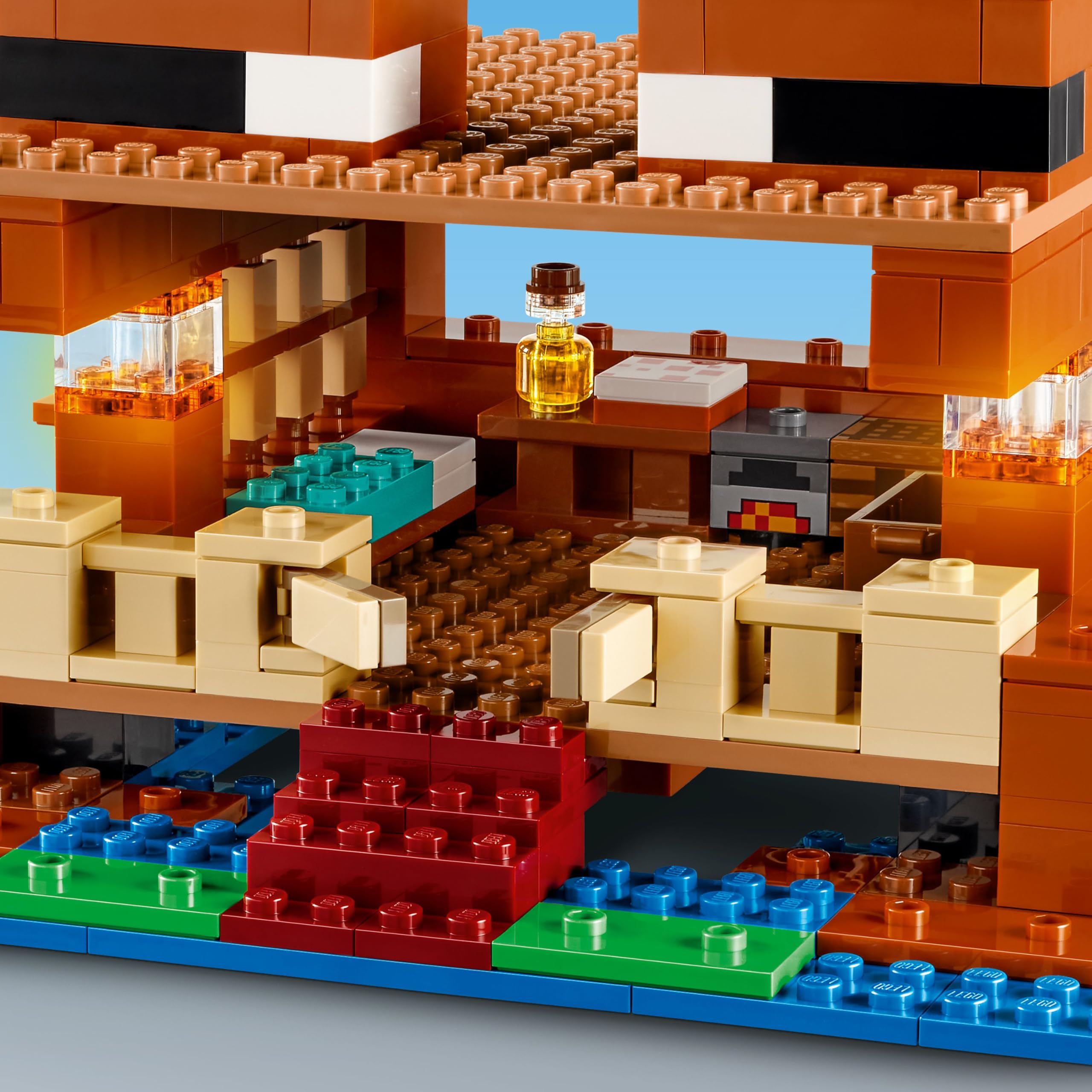 LEGO Minecraft Kurbağa Evi 21256-8 Yaş ve Üzeri Macera Oyunları Seven Çocuklar İçin Yaratıcı Oyuncak Yapım Seti, Doğum Günü Hediyesi Fikri (400 Parça)
