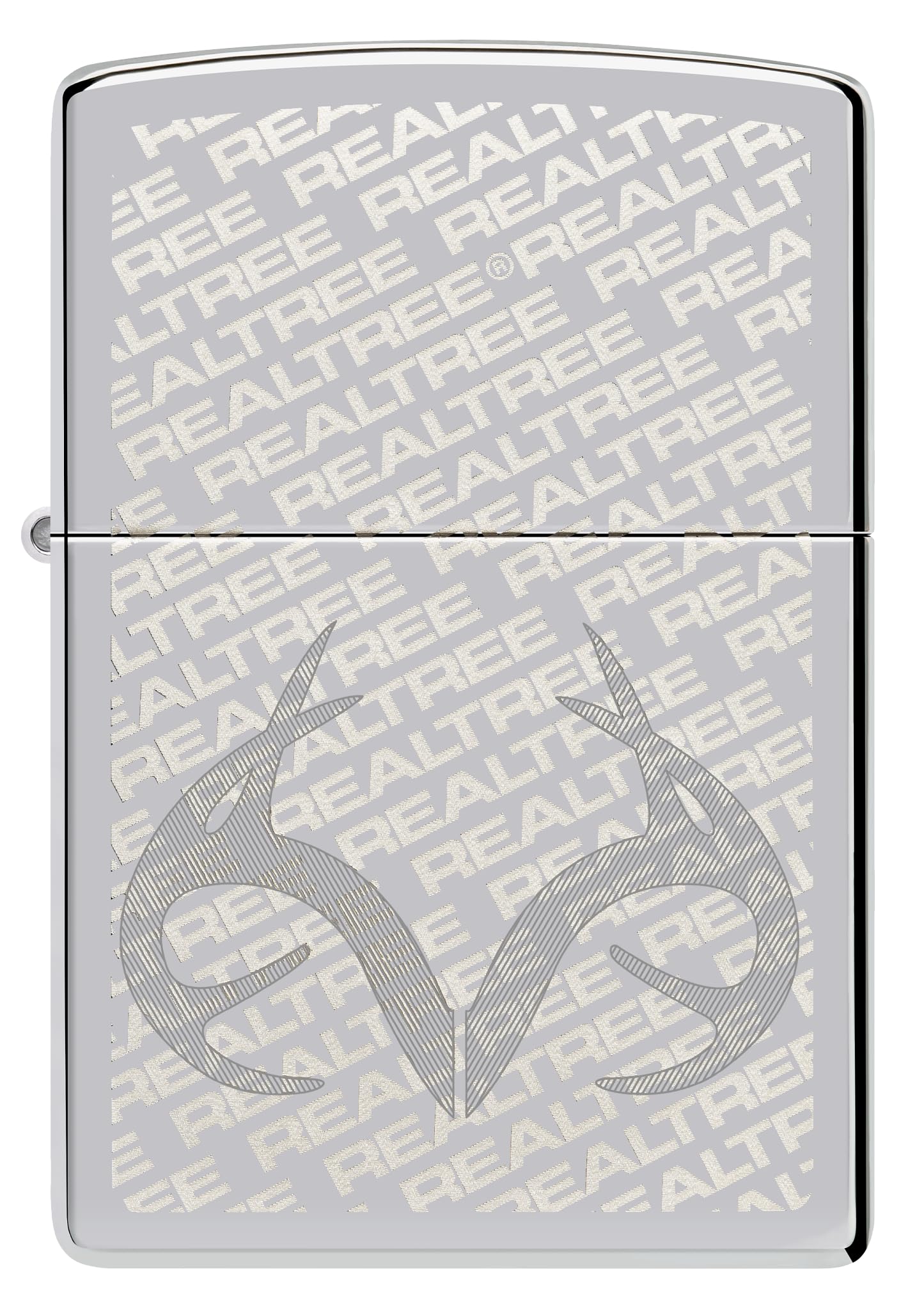 Zippo Realtree Zapalniczka Sztormowa, Laserowe Grawerowanie, Wielokrotnego Użytku, Wiatroodporna, Pudełko na Prezent, Chrom, USA