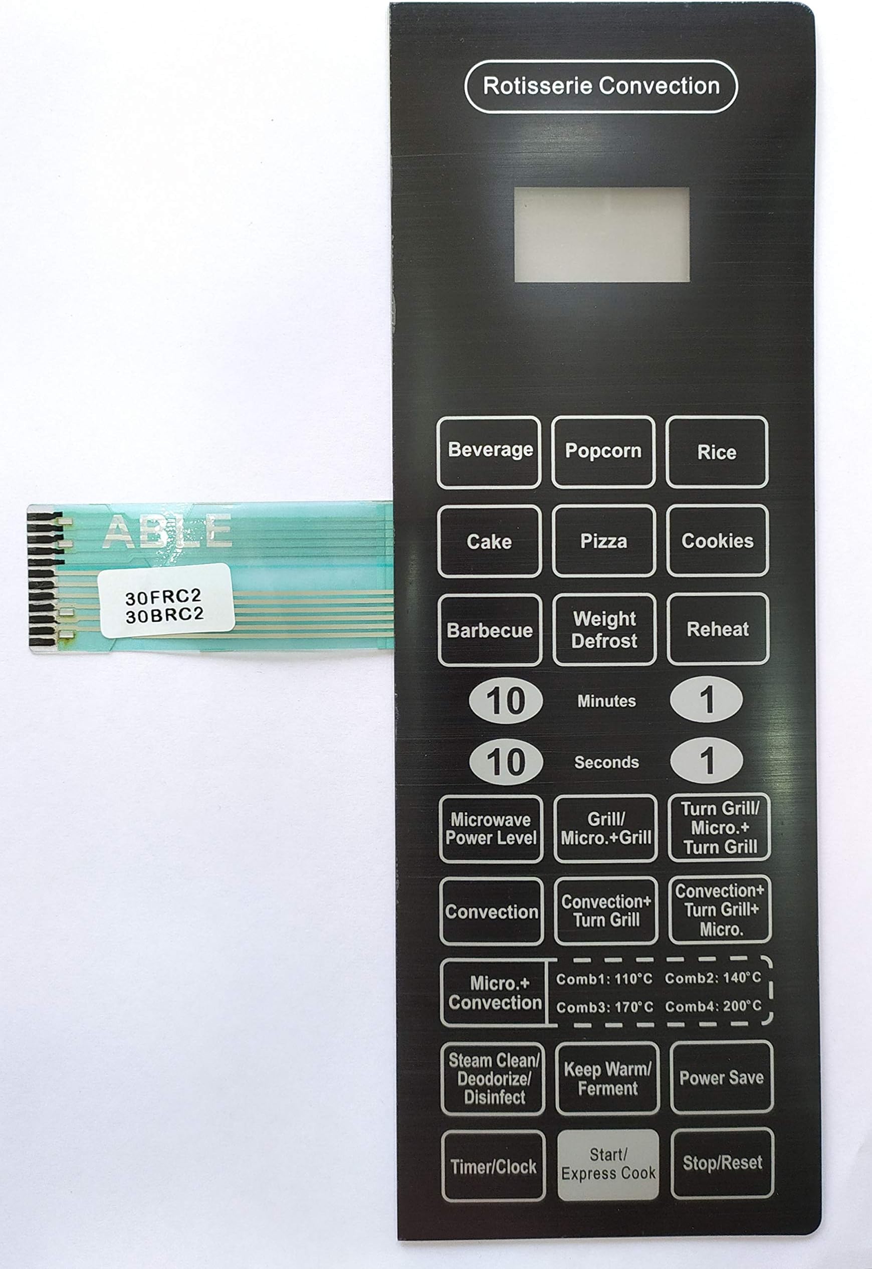 30FRC2 Microwave Oven Membrane Keypad 30BRC2