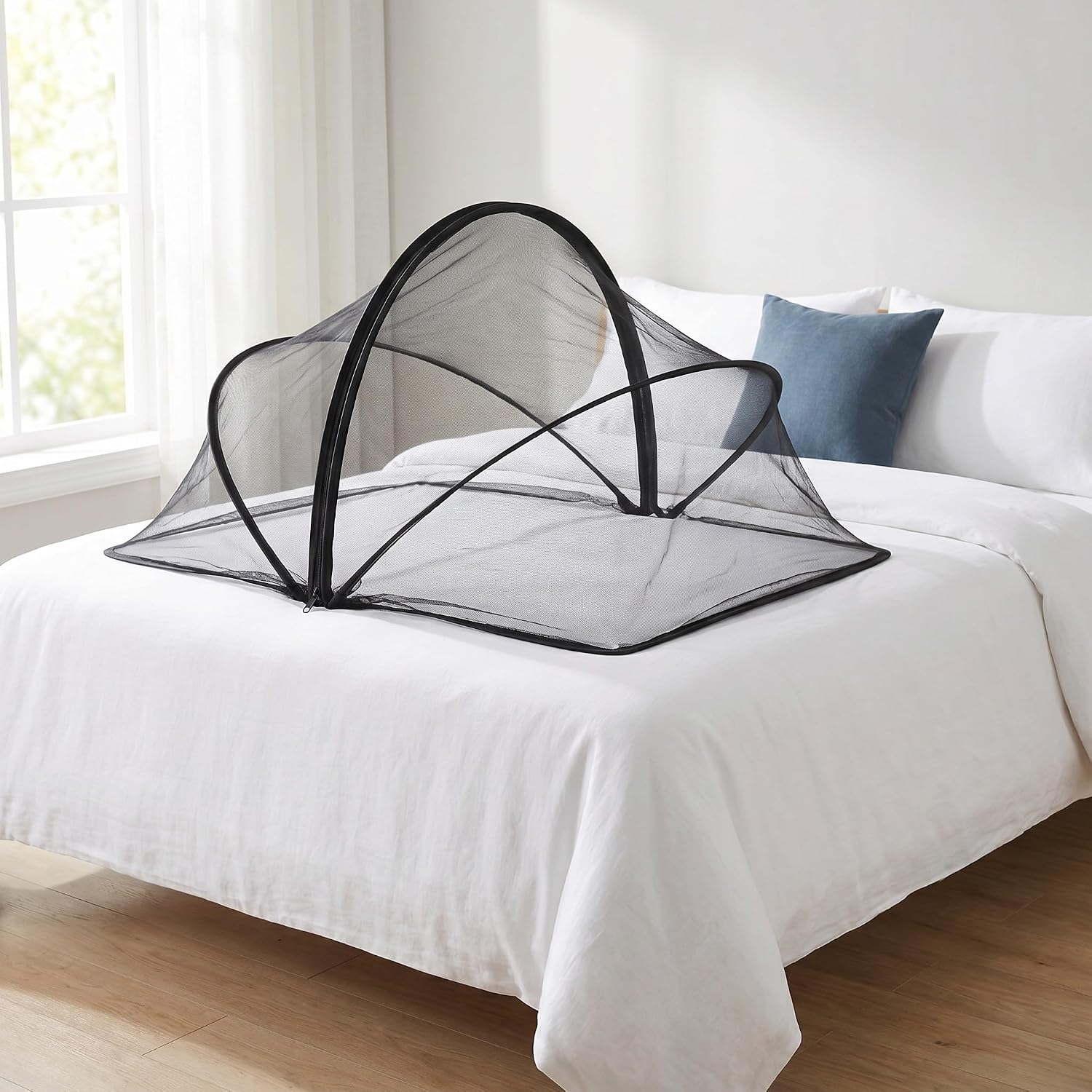 Folding Crib Net Mosquito Net for Baby, Kids Mosquito Mesh Crib Cover for Toddler Sleeping Outdoors, Travel Portable Baby Bed Tent 37. 4" X 21. 65"