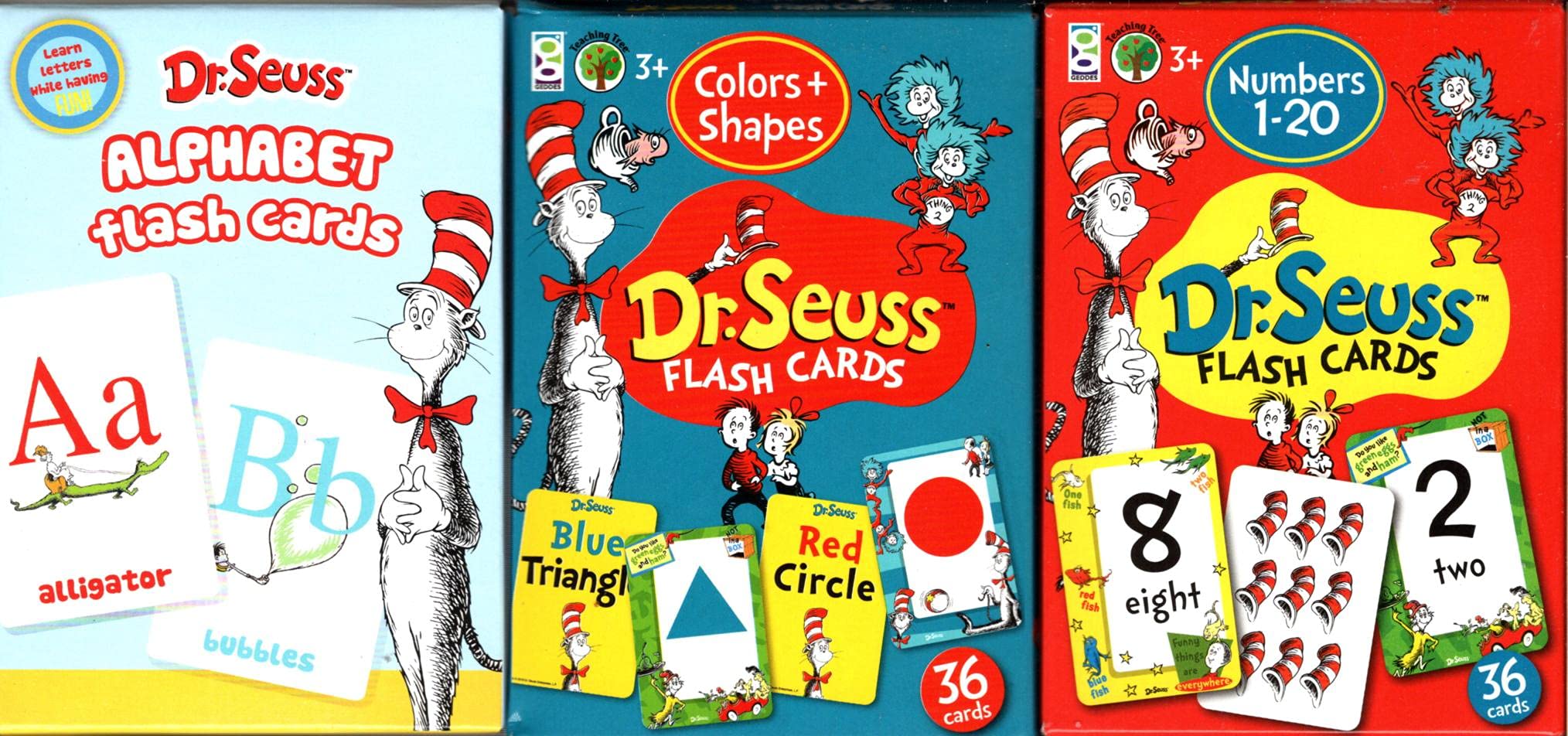 Buy Dr. Seuss Flash Cards Numbers, Alphabet, Color&Shapes, PreKK