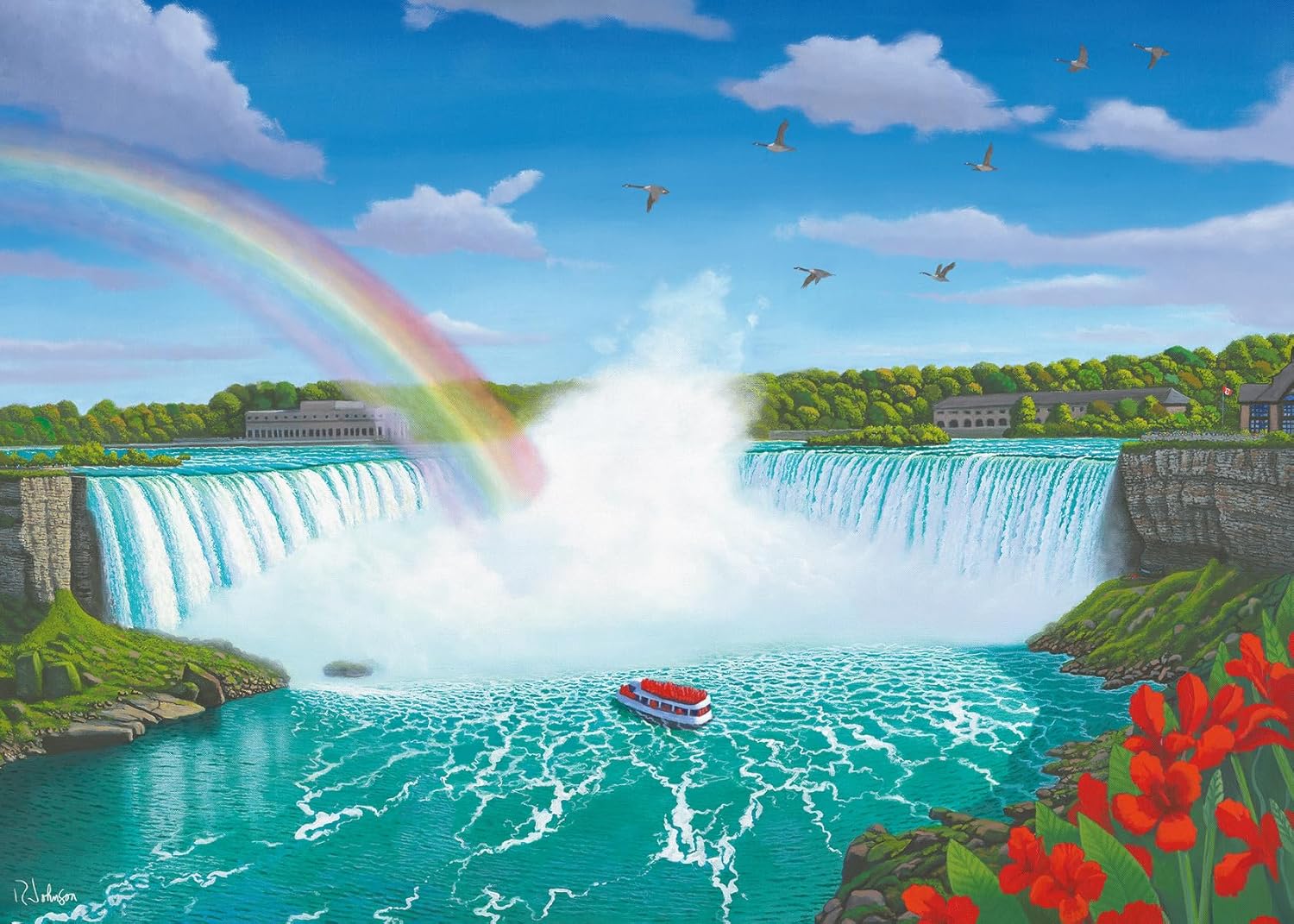 Ravensburger Niagara Falls 1000 Piece Jigsaw Puzzle | Captivating Waterfall Views | Seamless Piece Fit | Premium Construction