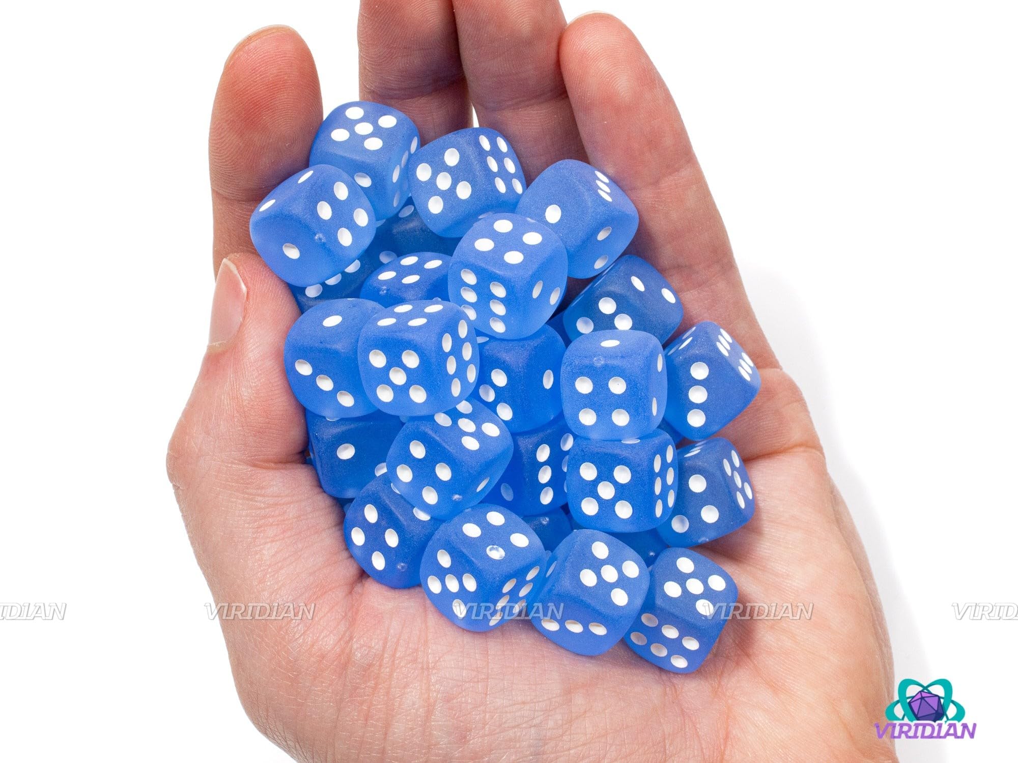 Dice Block with 36 d6 Frosted Blue w/white