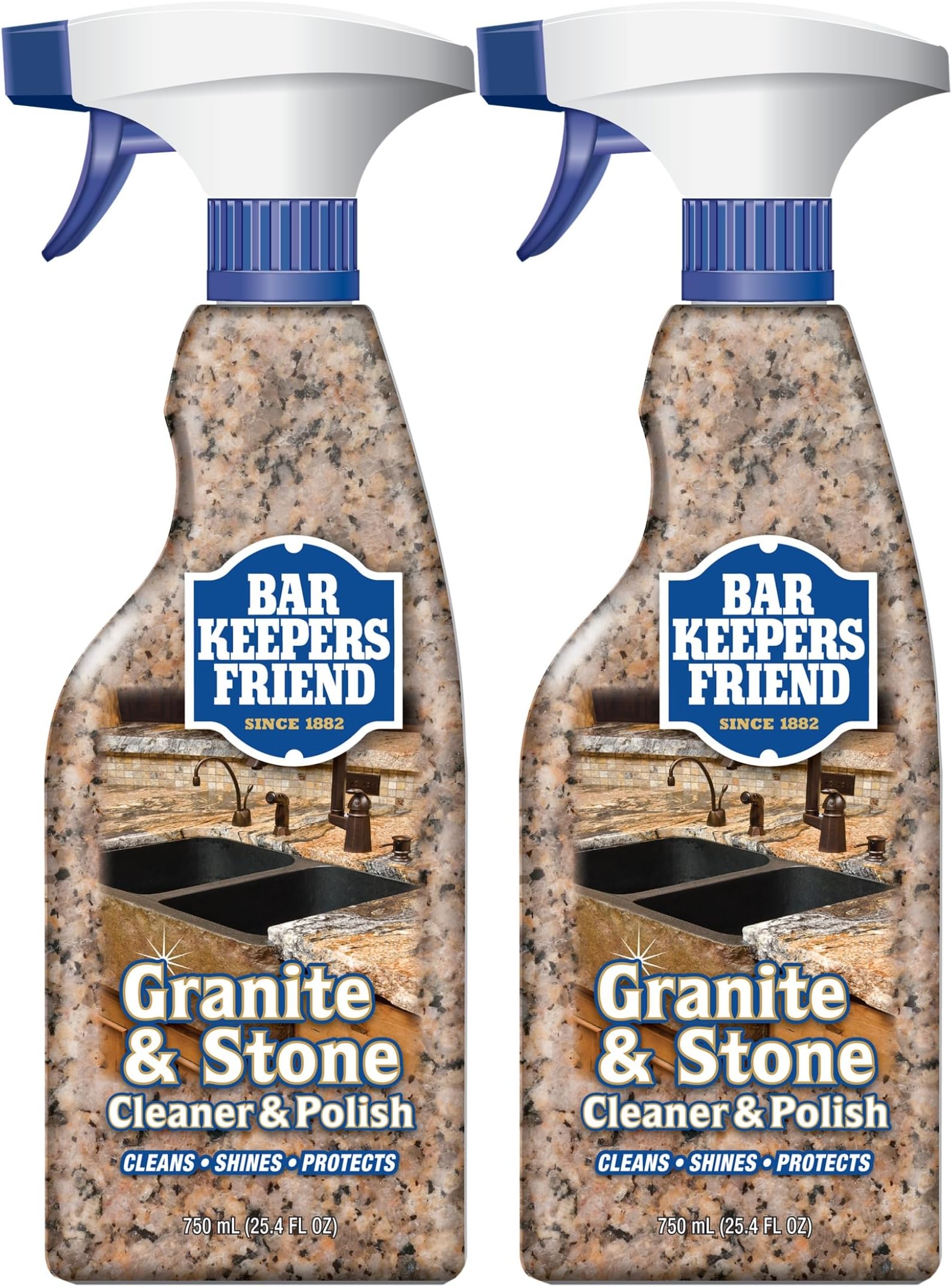 Granite & Stone Cleaner & Polish (25.4 oz) Granite Cleaner for Use on Natural, Manufactured & Polished Stone, Quartz, Silestone, Soapstone, Marble - Countertop Cleaner & Polish (2)