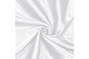 Homiest White Satin Fabric by The Yard, 1 Yard x 58 Inch...