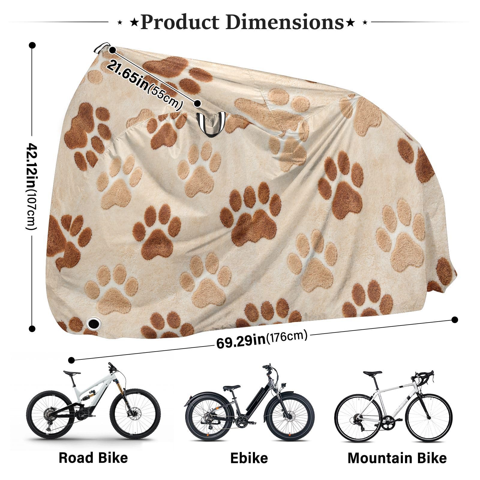 Housse de vélo en polyester imperméable, isolation thermique