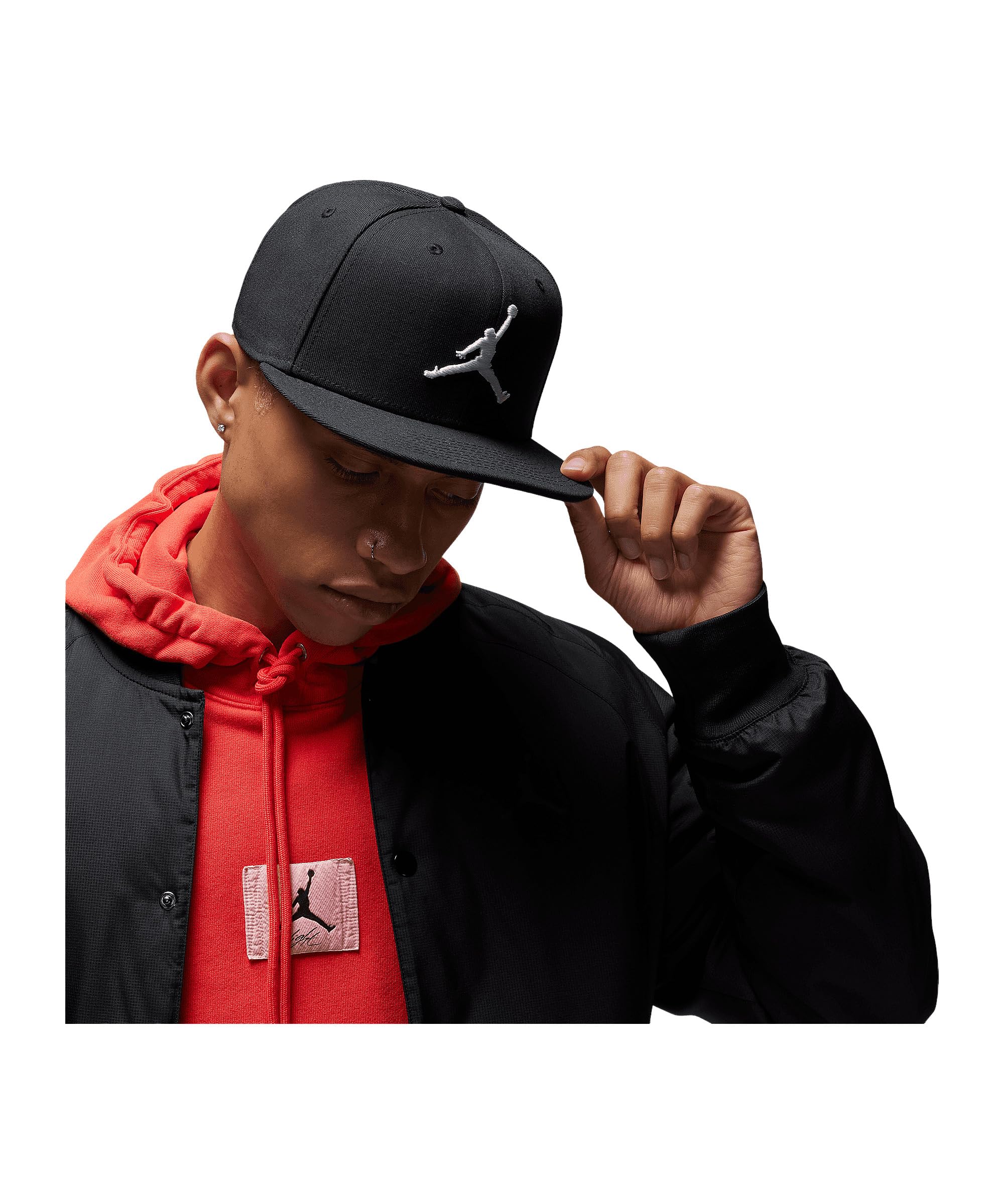 Jordan Unisex Jumpman Pro Verstellbare Cap Baseballkappe, Schwarz/Weiß, L EU