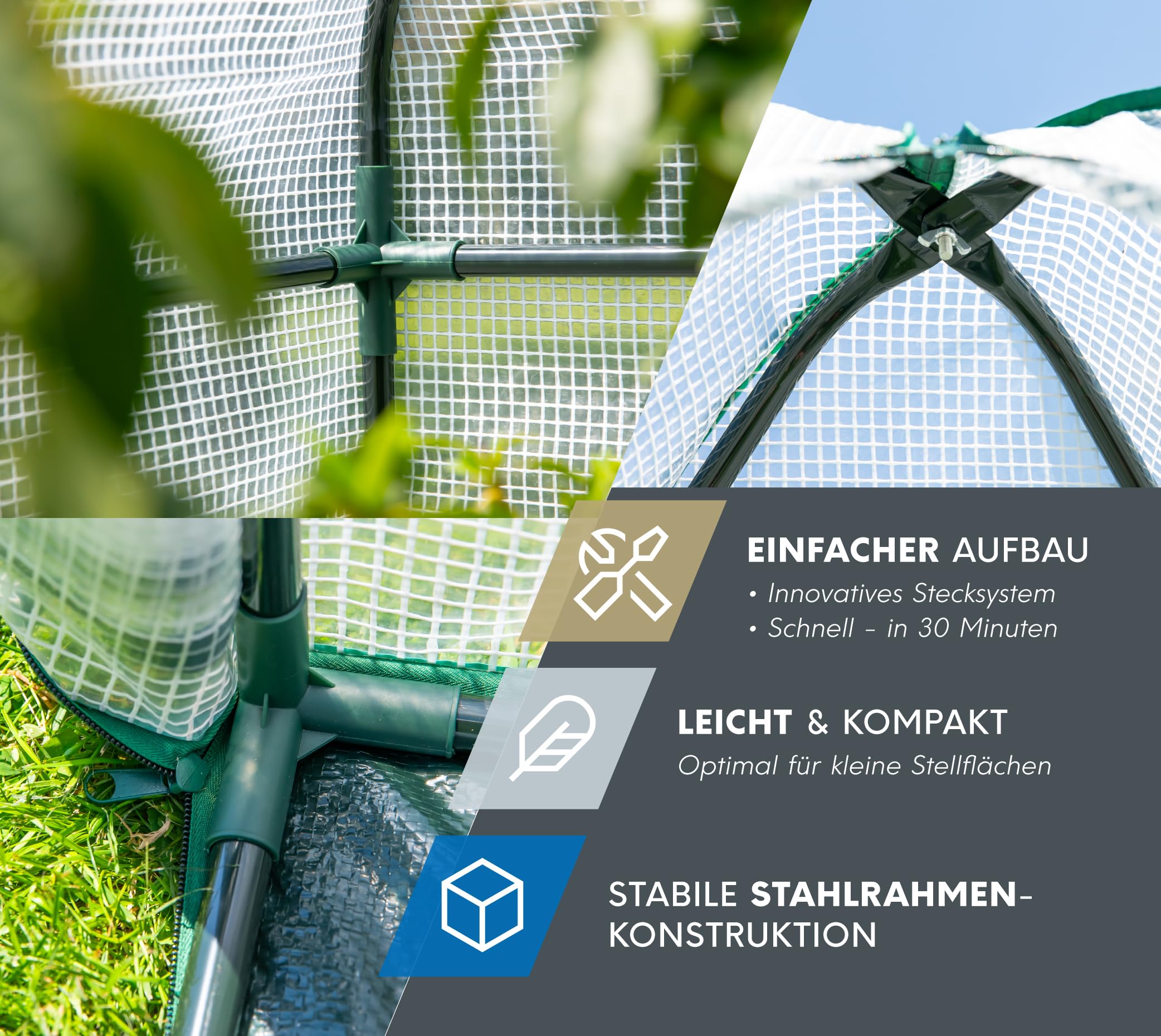 WESTMANN Piment Tente d'hivernage | 120 x 120 x 180 cm Blanc | Protection des plantes & serre en film pour l'hivernage des plantes