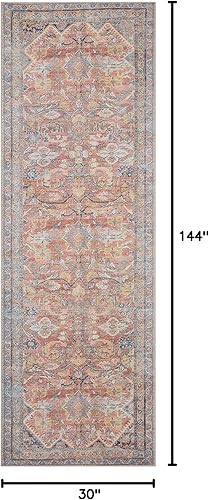 Miniatura 2 de Loloi Adrian Collection ADR-02 - Alfombra de pasillo de 2 pies 6 pulgadas x 12 pies y 0 pulgadas, 0.19 pulgadas de grosor, óxidomezclilla