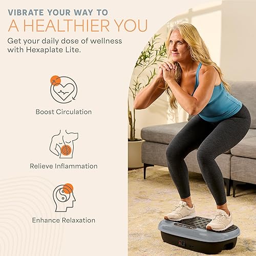 Miniatura 34 de Lifepro Vibration Plate Exercise Machine with Magnetic Acupoints - Full Body Vibration Platform for Beginners and Recovery - Ideal Lymphatic Negro