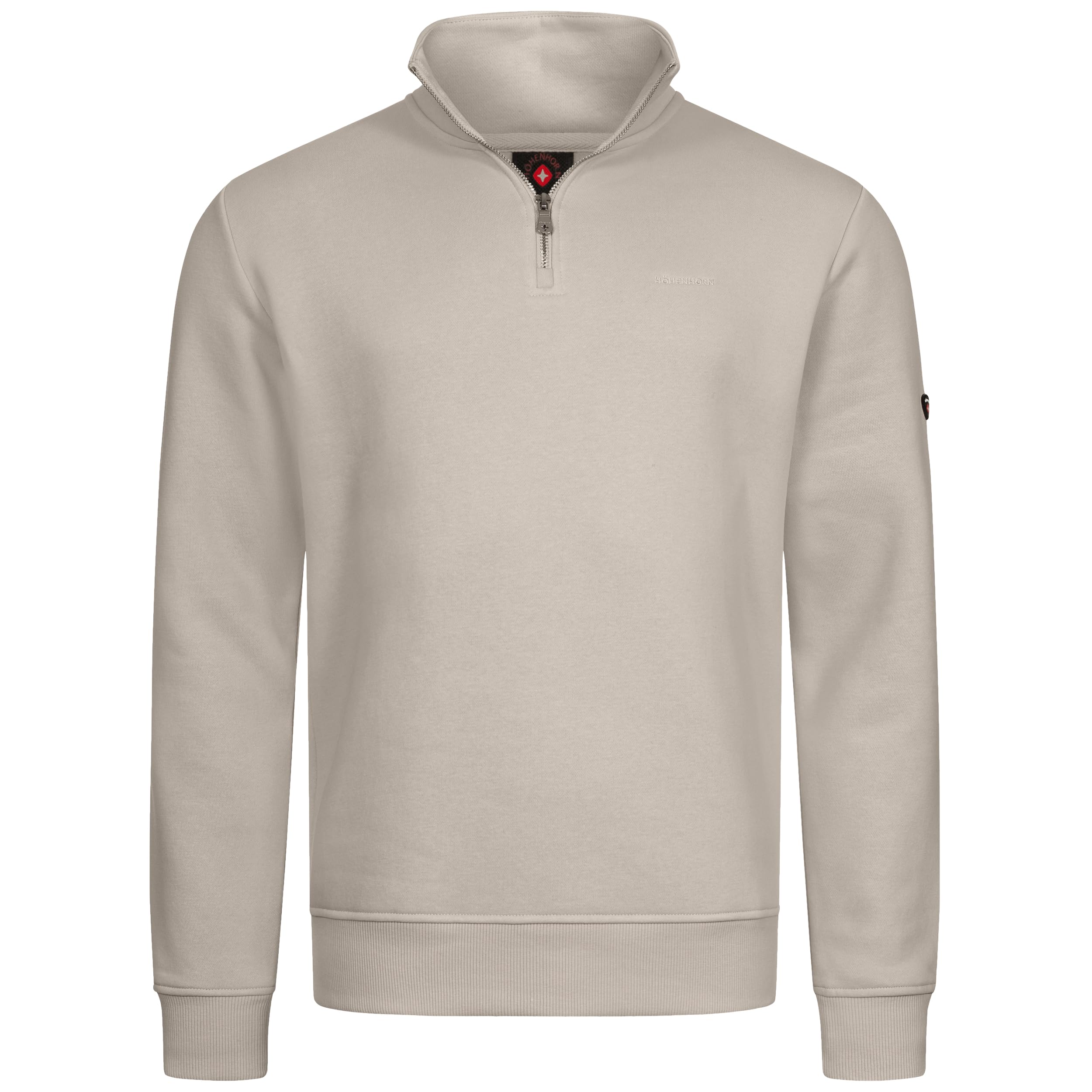 Höhenhorn Troiberg Herren Pullover 1/4 Zip Sweatshirt Beige Gr. L
