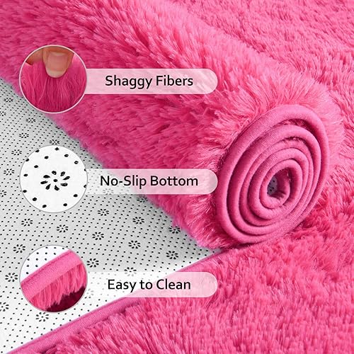 Miniatura 129 de Kimicole Alfombras de área grandes de 7 x 10 pies para sala de estar y dormitorio, alfombra suave y esponjosa, alfombras peludas antideslizantes