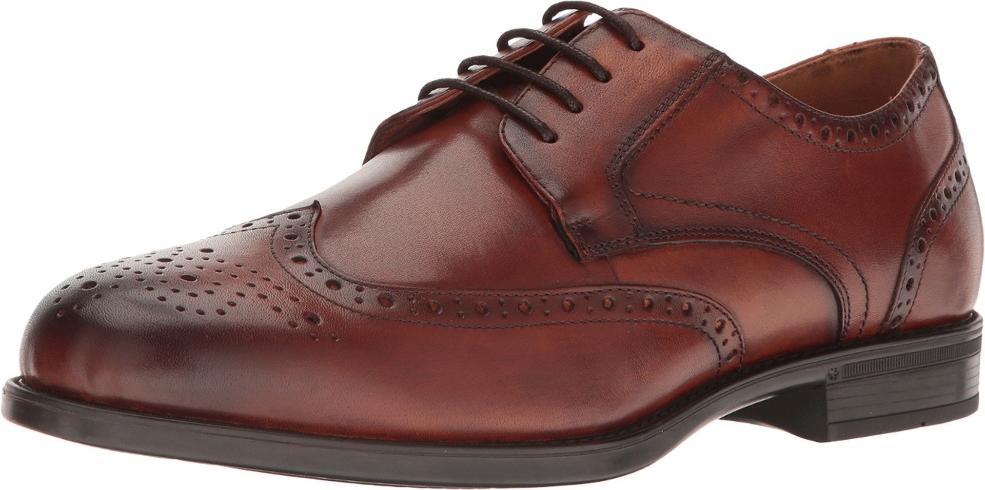 Florsheim Midtown Wing Tip Oxford Men's Oxford, 7.5 3E US, Cognac