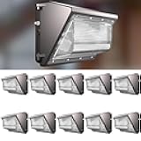 Lightdot 10Pack 150W LED Wall Pack Lights, 100-277v Dusk to Dawn with Photocell, 22500Lm 5000K Daylight IP65 Outdoor Security Lighting for Warehouse,Building,Yard,Factory,Garage, ETL(Height:10~20ft)