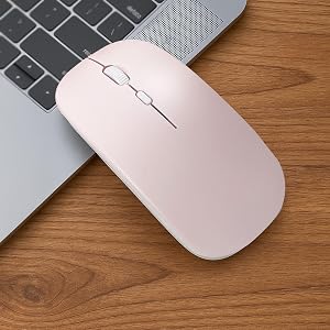 Wireless Mouse - Bluetooth Silent Mouse with Colorful Box Packaging Slim Mice for Laptop PC Tablet Pink