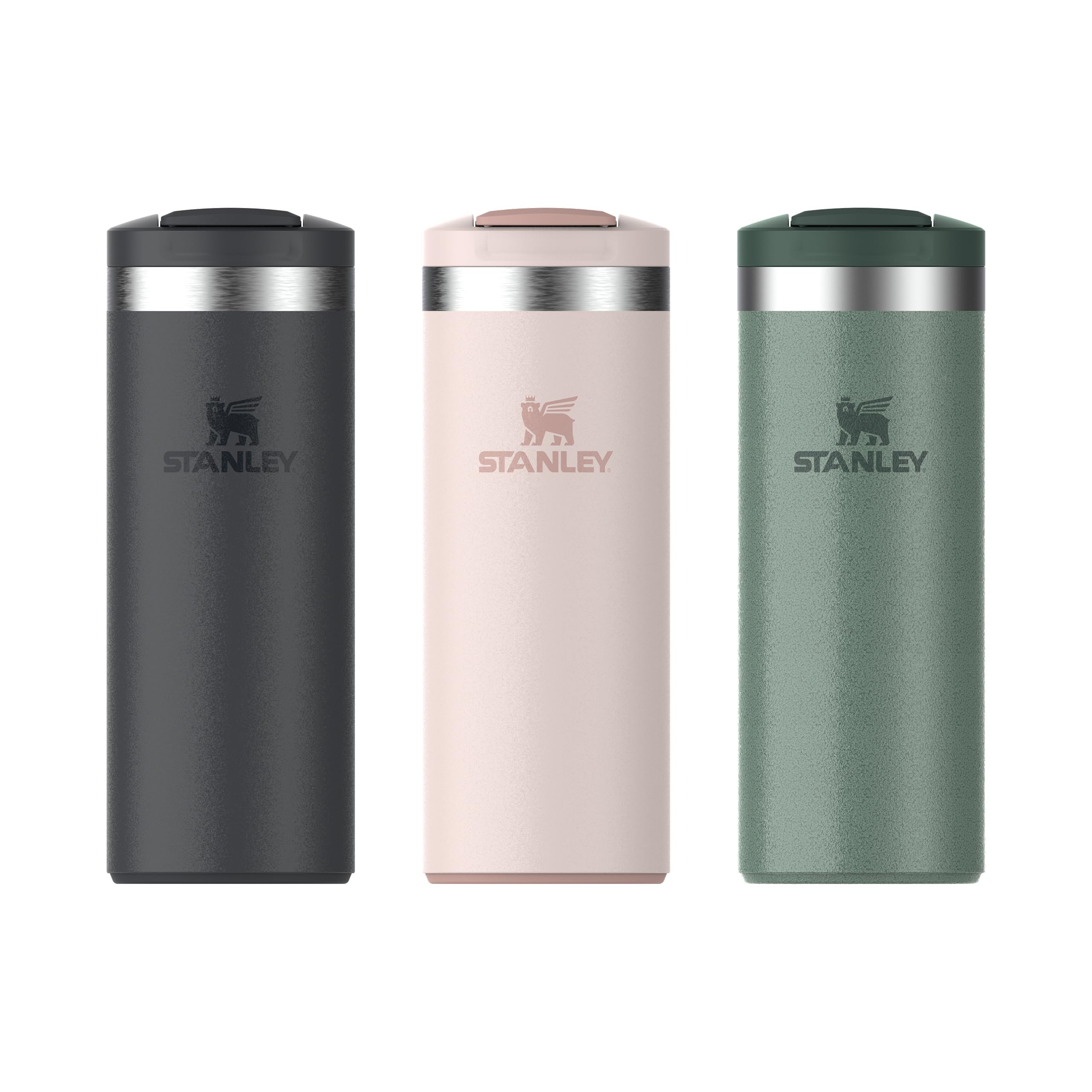 STANLEY Aerolight Transit Taza de Viaje 0.35L - Mantiene 4 Horas Caliente - 6 Horas Fría - Apta para Lavavajillas - Antigoteo - Compatible con Portavasos de Coche - Rose Quartz