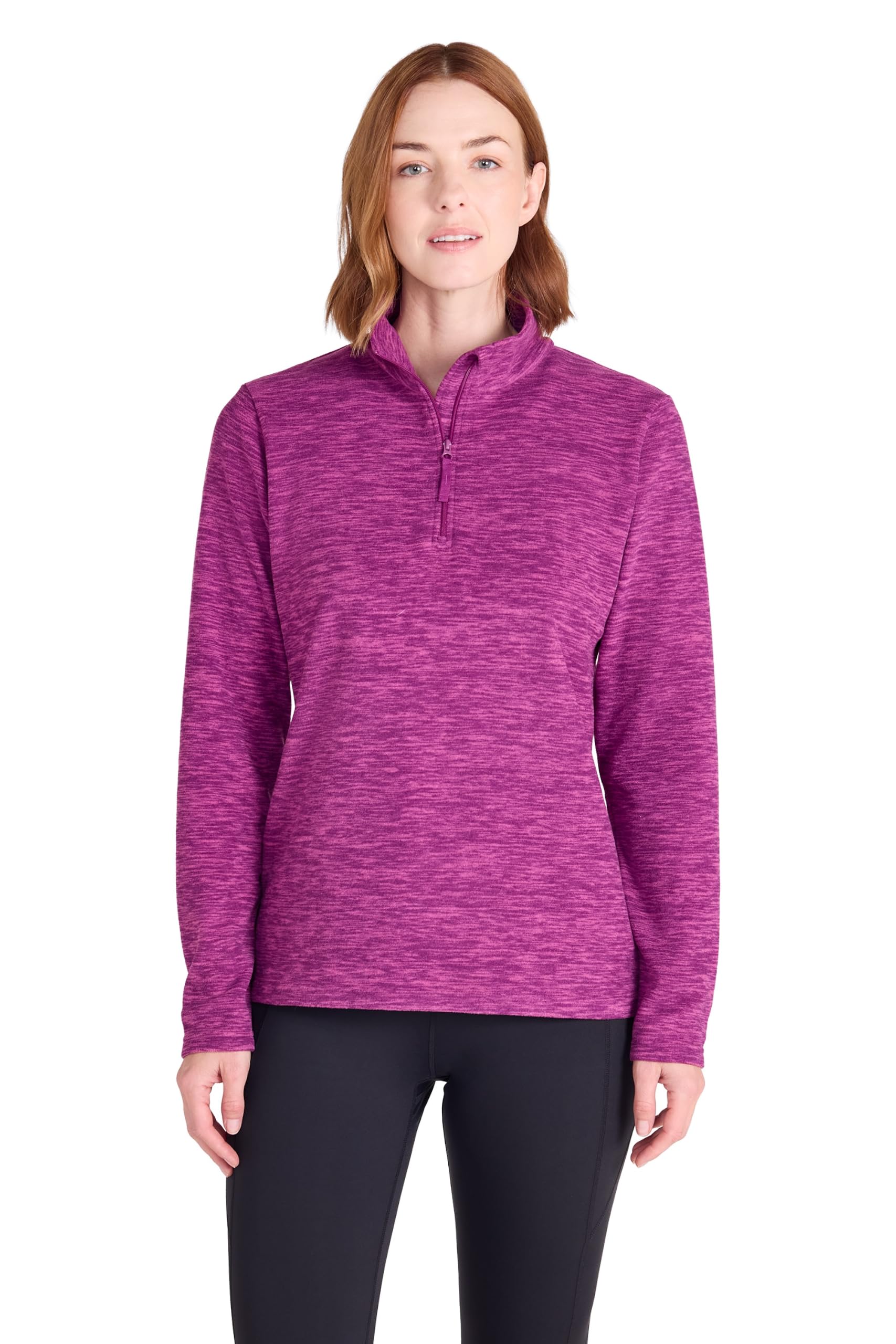 Mountain Warehouse Women's Grape Snowdon Melange Fleece Jumper 18