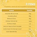 Omay Foods Pamper & Indulge Rakhi Return Gift for Sister | 8 Pcs | Healthy Snacks, Hersheys Chocolate, Biotique Skincare & Pearl Bracelet Jewellery | Premium Rakhi Gift for Didi Behen and Girls gallery image