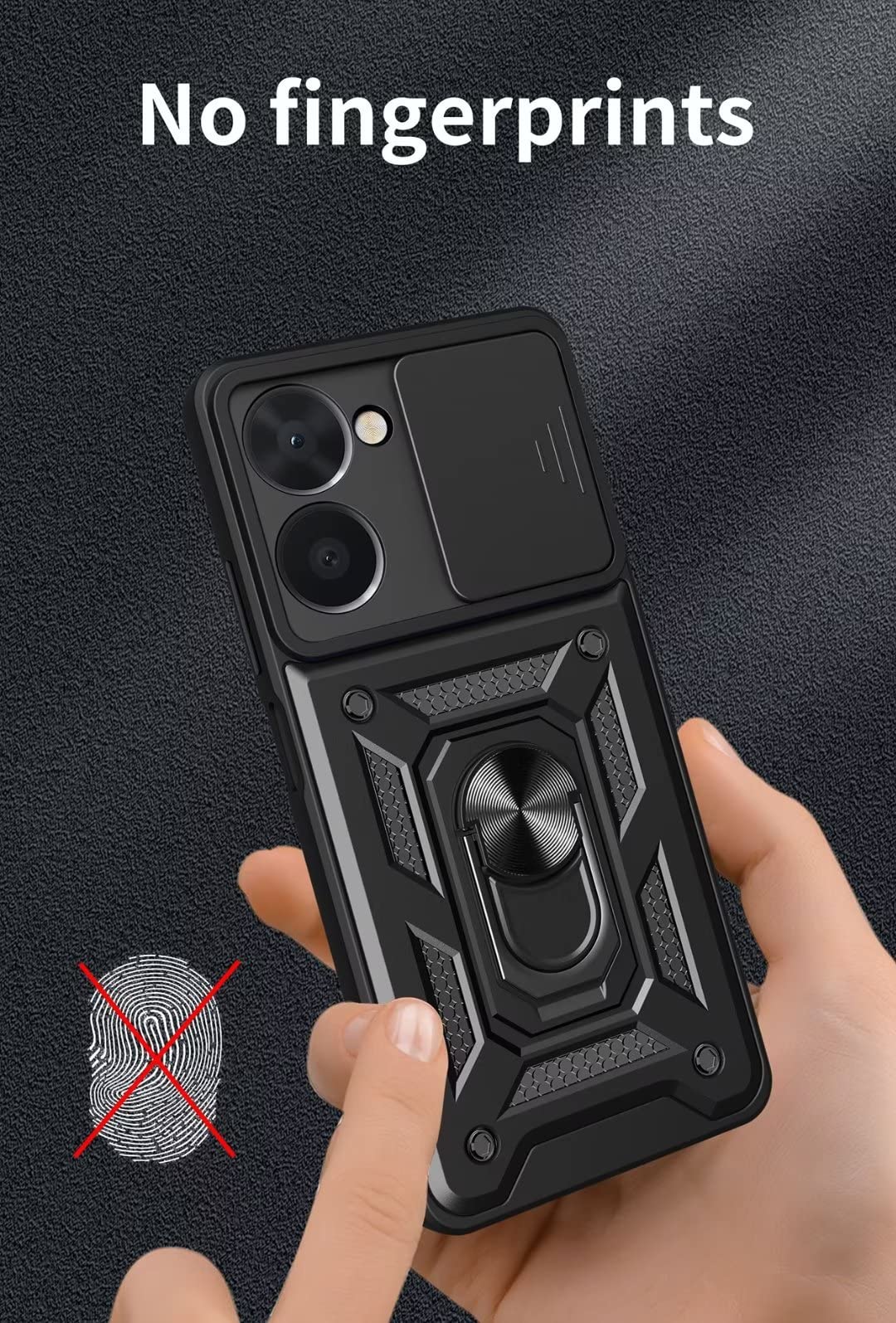 GOKEN Cover per Realme C33, Anti-Caduta Anti-Graffio Traslucido