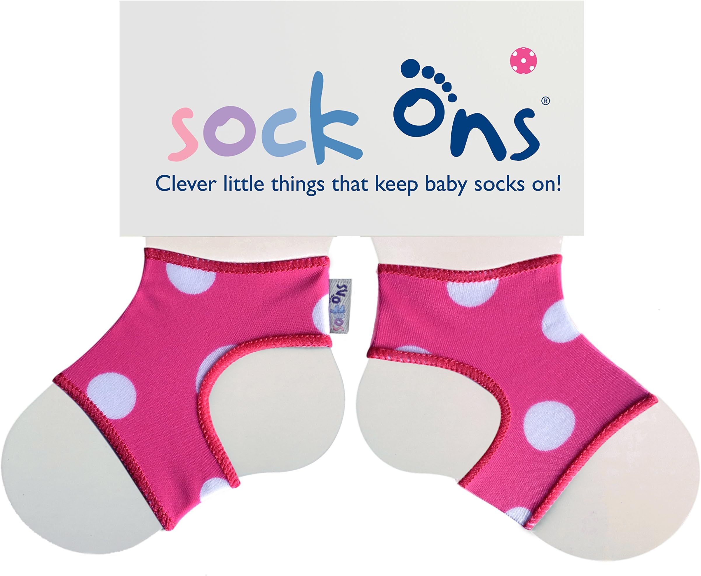 Sock Ons Clever Little Things That Keep Baby Pink Spot - 0-6 Months