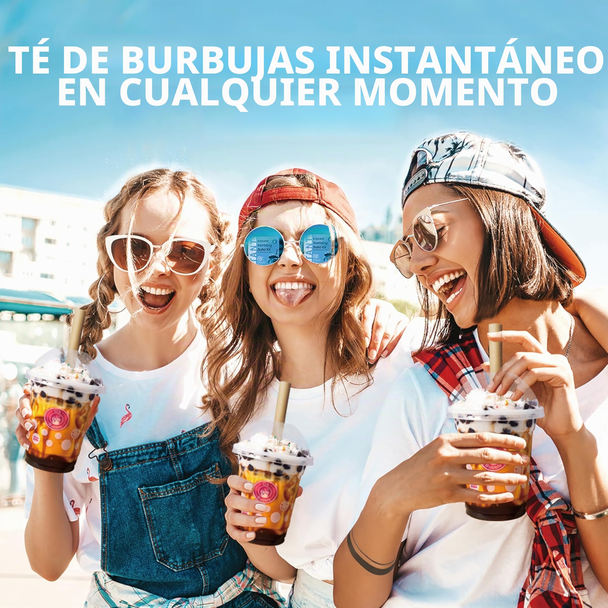 O's Bubble Kit de fiesta Boba Marbling instantáneo (ambiente) - 6 porciones