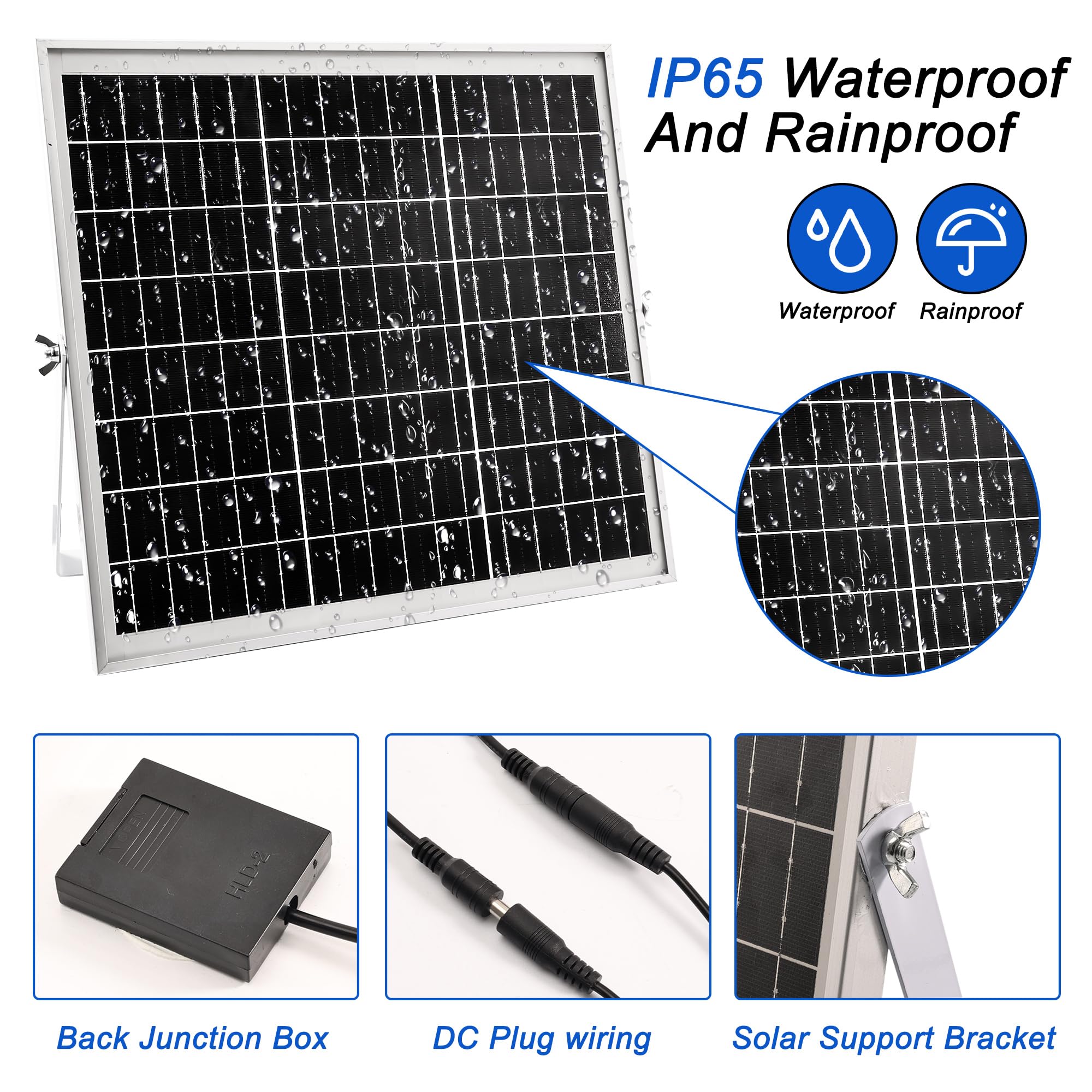 Joycabin Solar Ventilator, 15W Solarmodul Lüfter Kit, Solar Dual Auspuffventilator, Tragbarer Solar Abluftventilator für kleine Hühnerställe, Gewächshäuser, Haustierhäuser, Garage, Keller