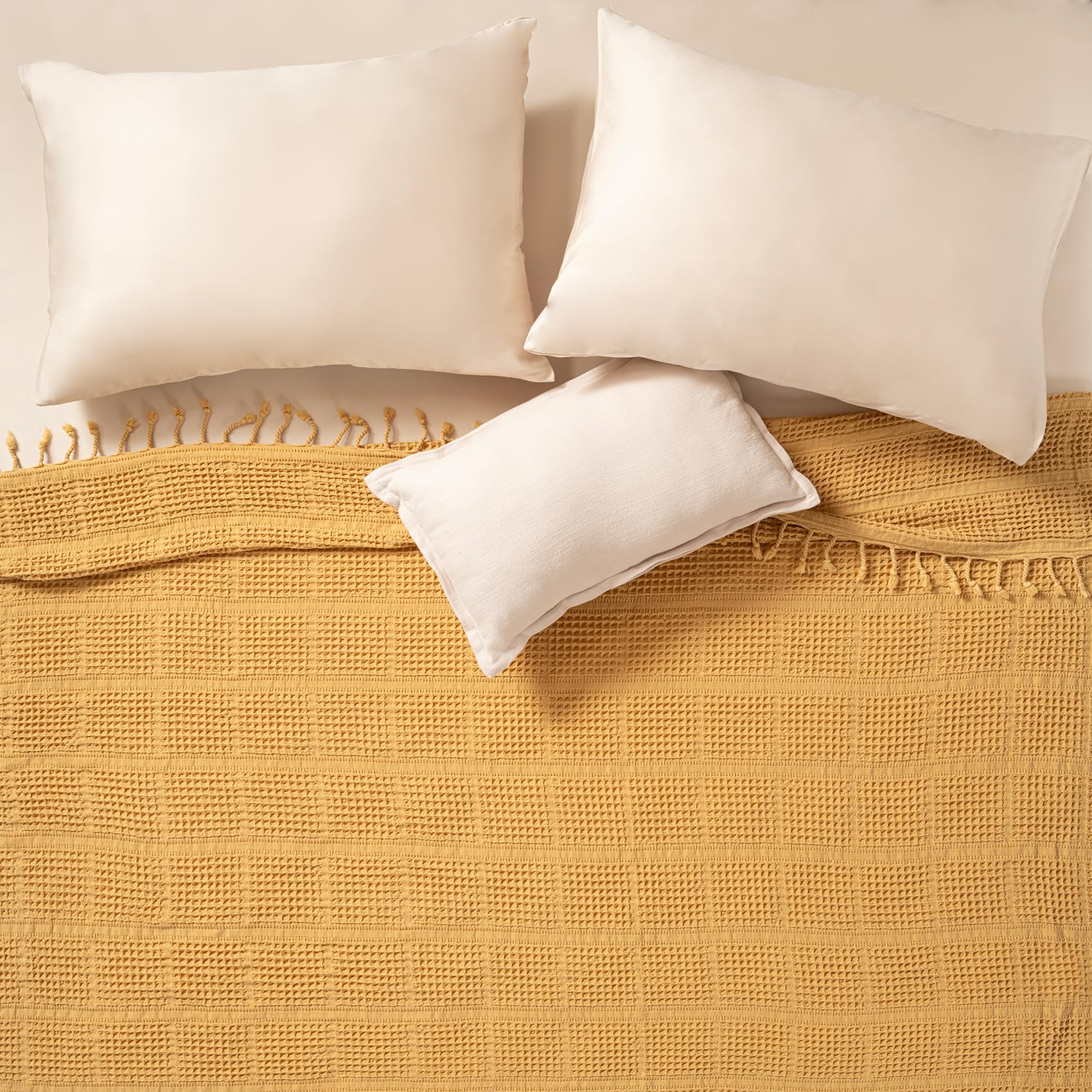 Solıd Sarı Tek Kişilik Tencel - Cotton Pike