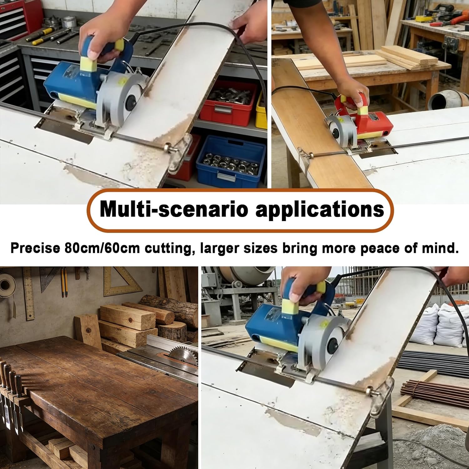 2 Pack Positioning Calipers for Precise Measurement, 23.6 Inch and 31.5 Inch Positioning Calipers for Circular Saw, Adjustable Guide Rail for Woodworking Positioning Cutting (Four-Axis)