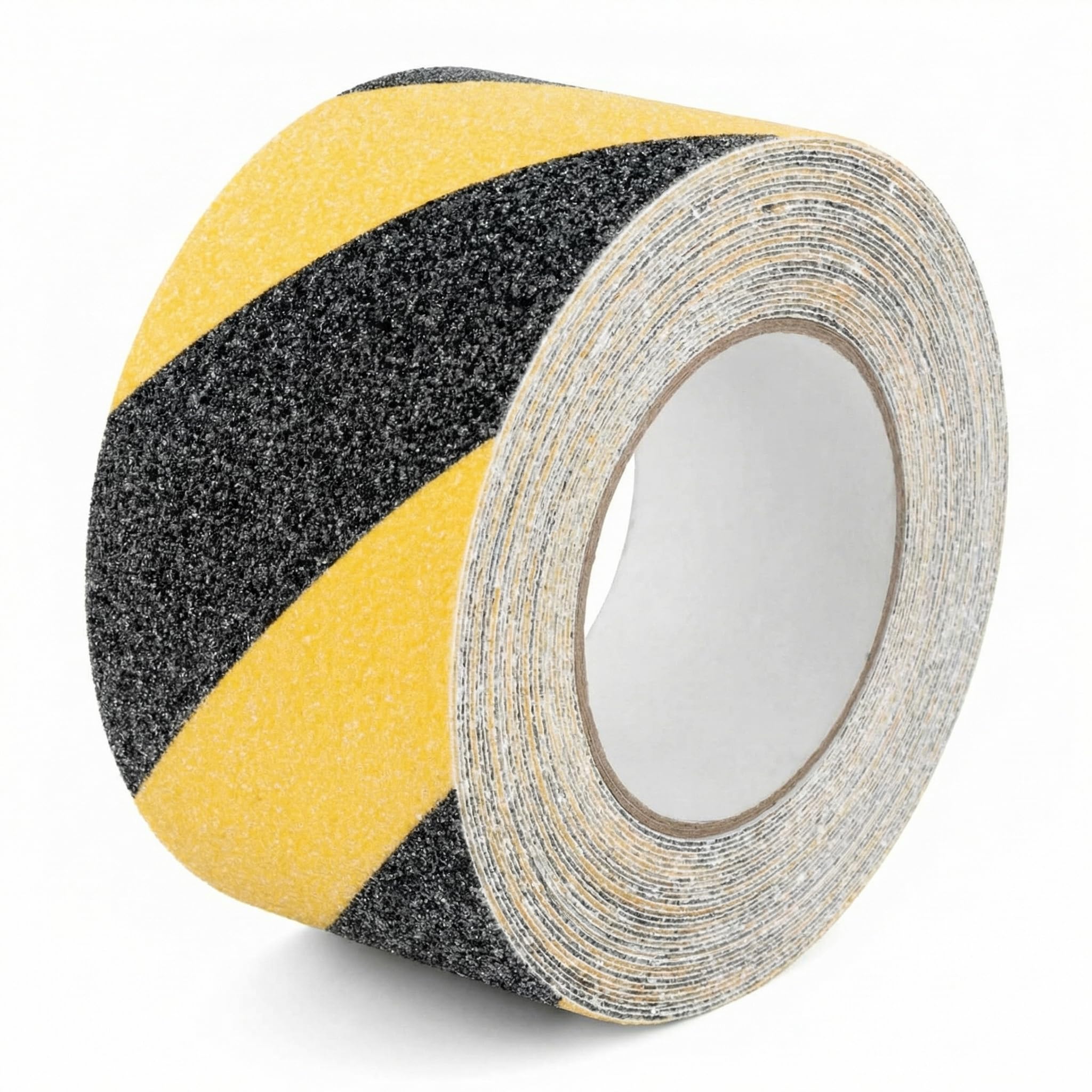 QWORK® Black and Yellow Anti Slip Tape, Non Slip Adhesive Tape, 100mm x 10m,for Indoor & Outdoor Stair Treads