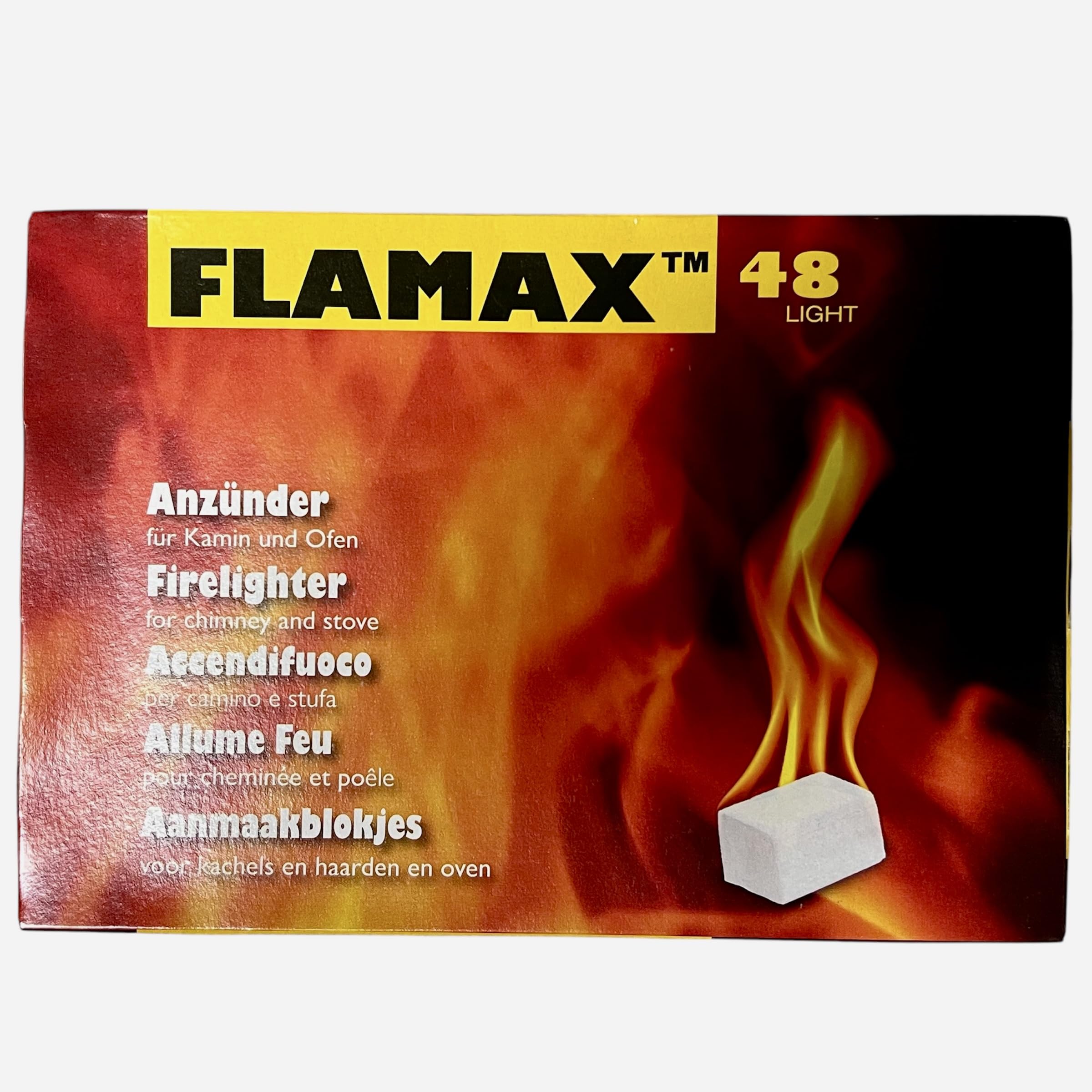 Kohleanzünder 2304 Stück Anzündwürfel Ofenanzünder Kaminanzünder + 1x Kühlschrankmagnet, Anzünder für Grill, Kamin, Ofen, Holzofen (48x 48Stück) Kohlenanzünder