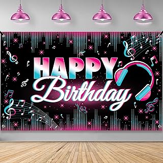 Big, 72x44 Inch Tik Tok Backdrop Banner - Tik Tok Party Decorations for Girls | Tik Tok Birthday Banner for Tik Tok Birthday Party Decorations | Teen Social Media Tik Tok Backdrop for Girls Birthday