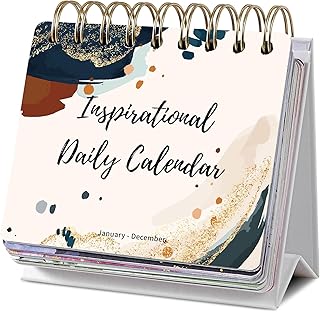 Motivational & Inspirational Daily Calendar - Daily Flip Calendar with Inspirational Quotes, 5.5" x 4.8", Undated Perpetual Calendar, Office Decor for Desk, Desk Decorations for Women Office, Inspirational Gifts for Women