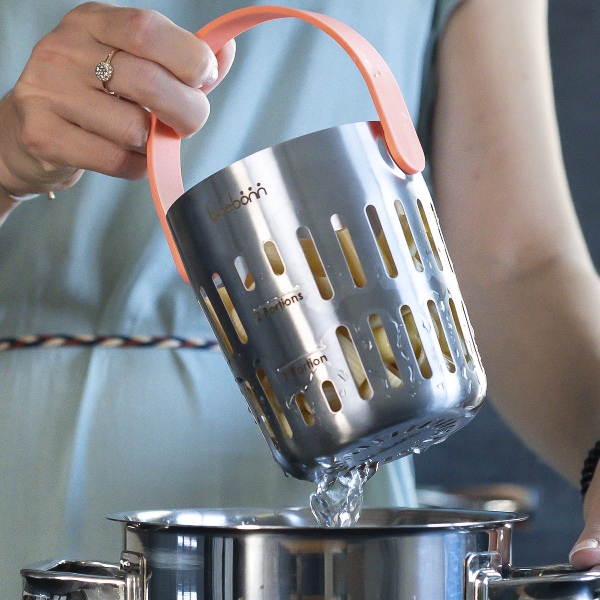 Trebonn - CookinPodPRO Coral Stainless Steel Cooking Basket - Ideal for Pasta Cooking Steaming and Frying - Image 4