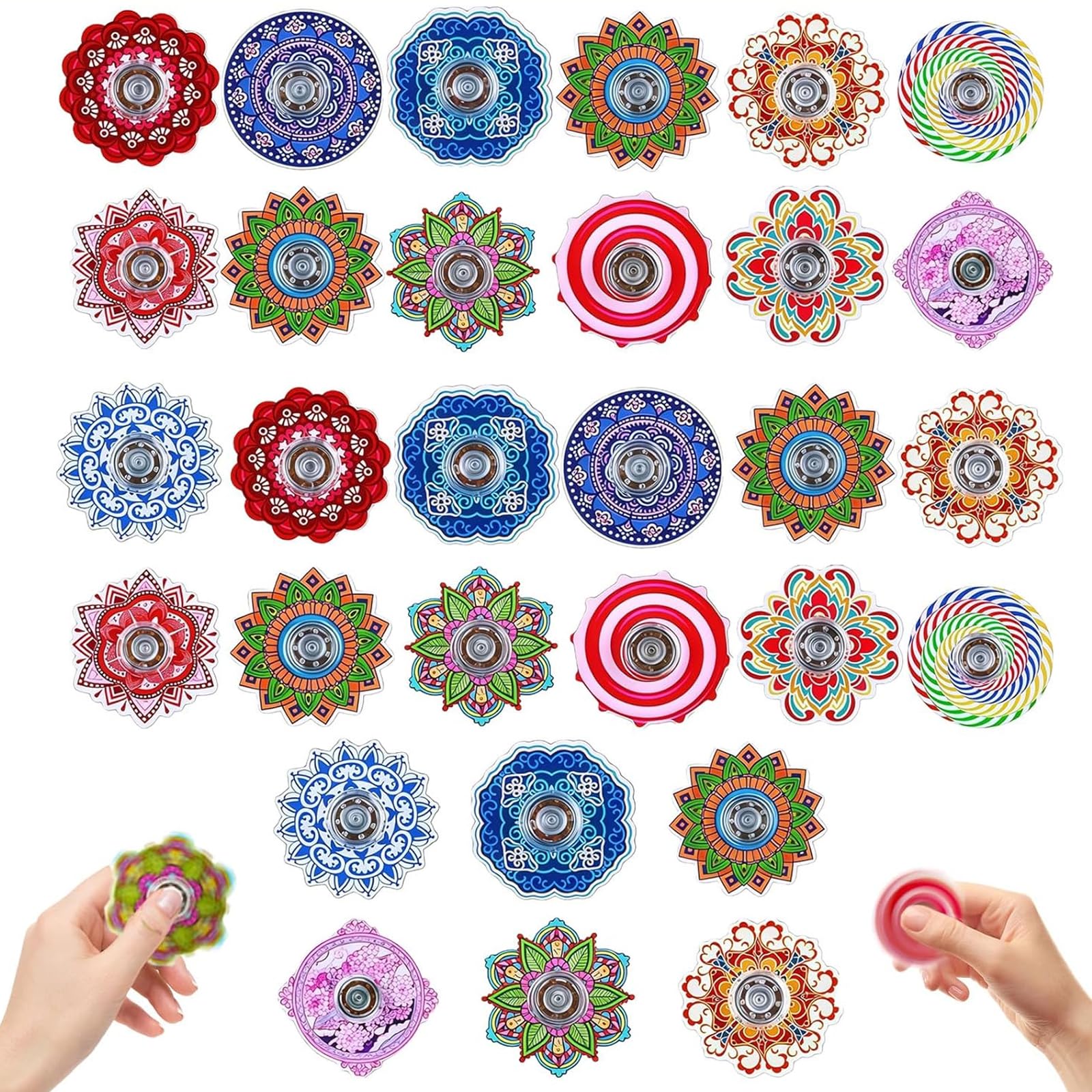 30 Pcs Mini Fidget Spinners, Stocking Stuffers Gadgets with Mini fidgets